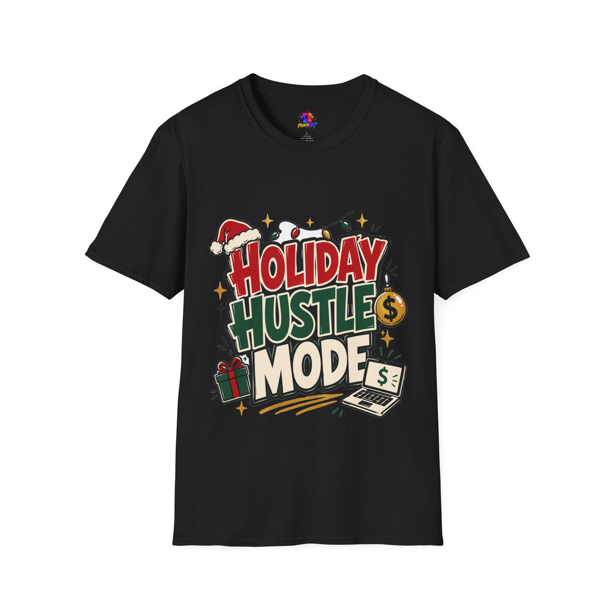 Holiday Hustle Mode T-Shirt — Funny Christmas Graphic Tee
