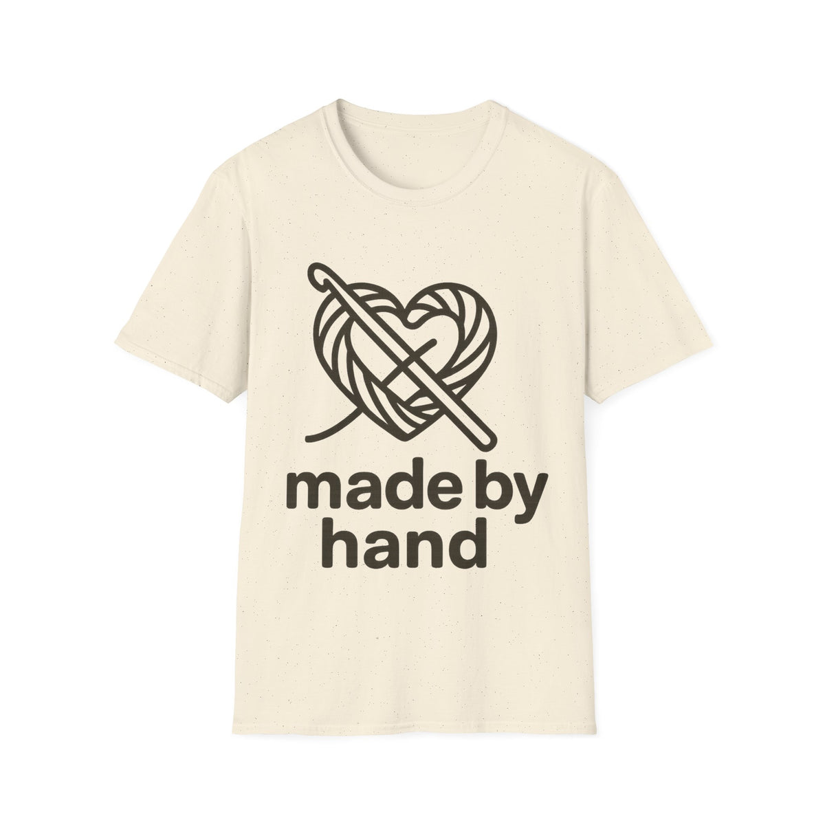 "Made By Hand" Minimalist Maker Tee | Crochet Knitting Crafter T-Shirt - Trending Now - September 2026