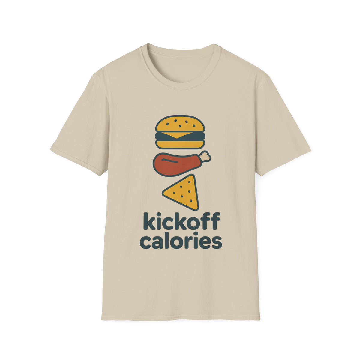 Funny 'Kick Off Calories' T-Shirt — Burger, Drumstick & Pizza Fitness Humor Tee - Trending Now - August 2026