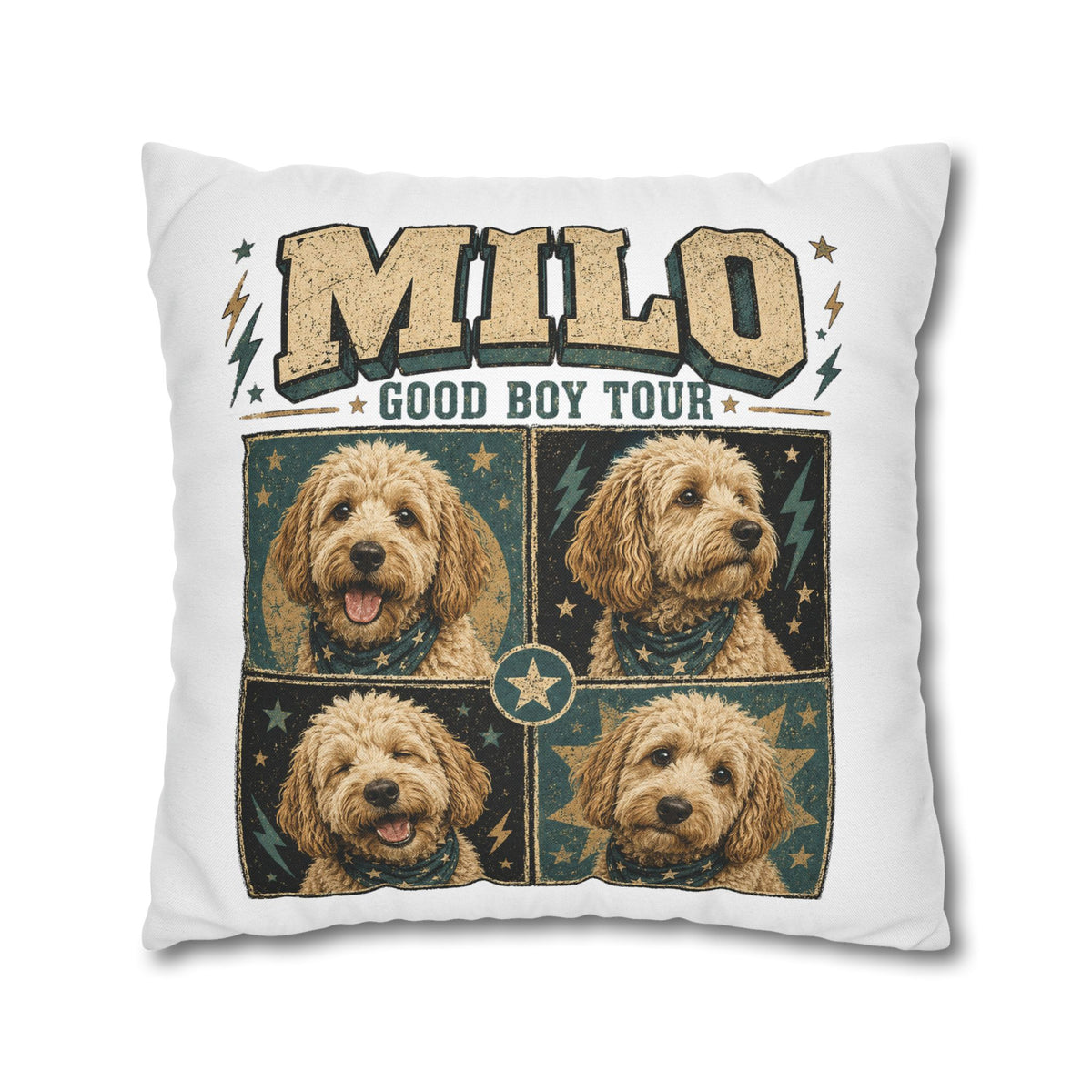 Milo 'Good Boy Tour' Decorative Pillowcase Milo Bailey Dog Dad Mom