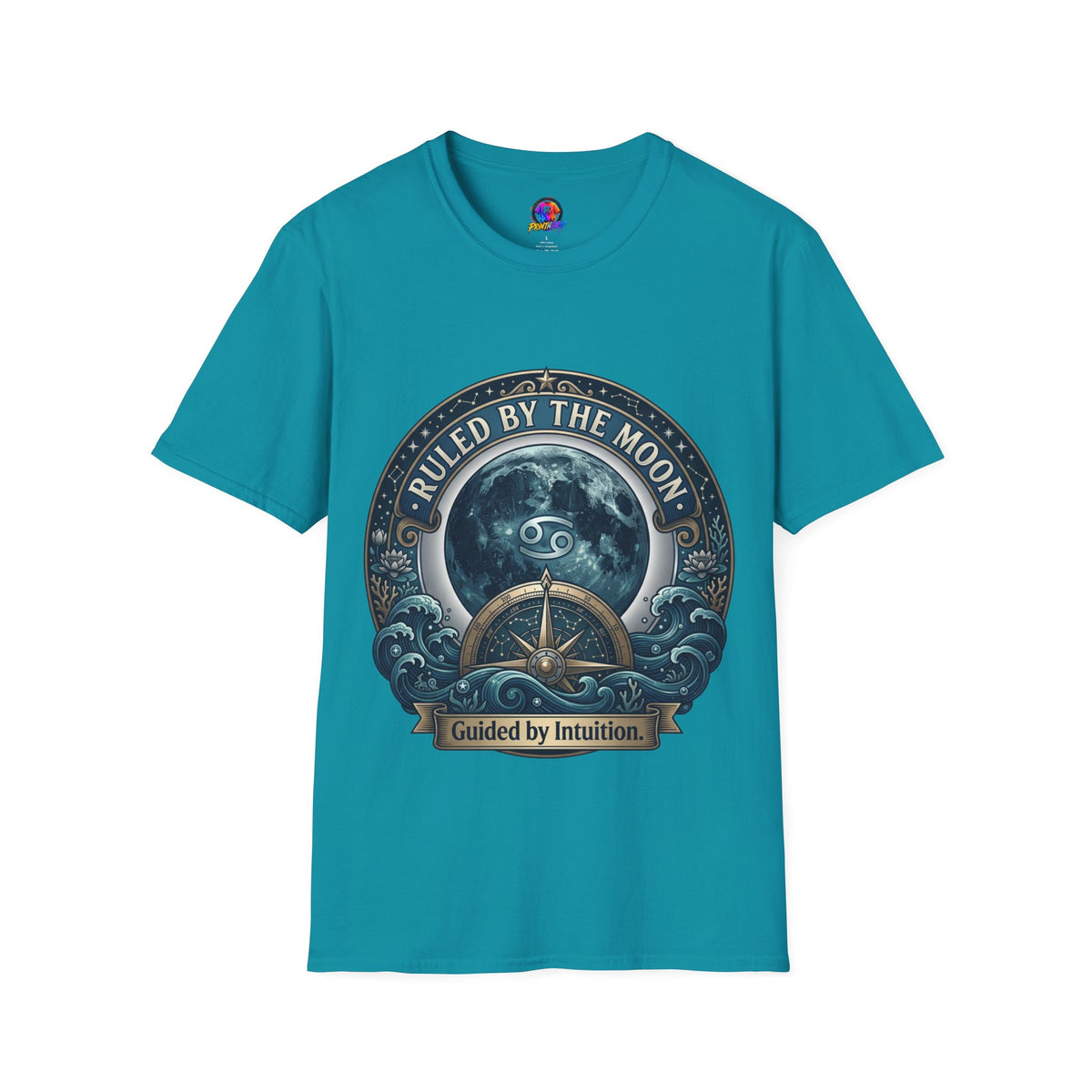 Cancer Zodiac Ruled by the Moon T-Shirt — Celestial Astrology Zodiac Graphic Tee