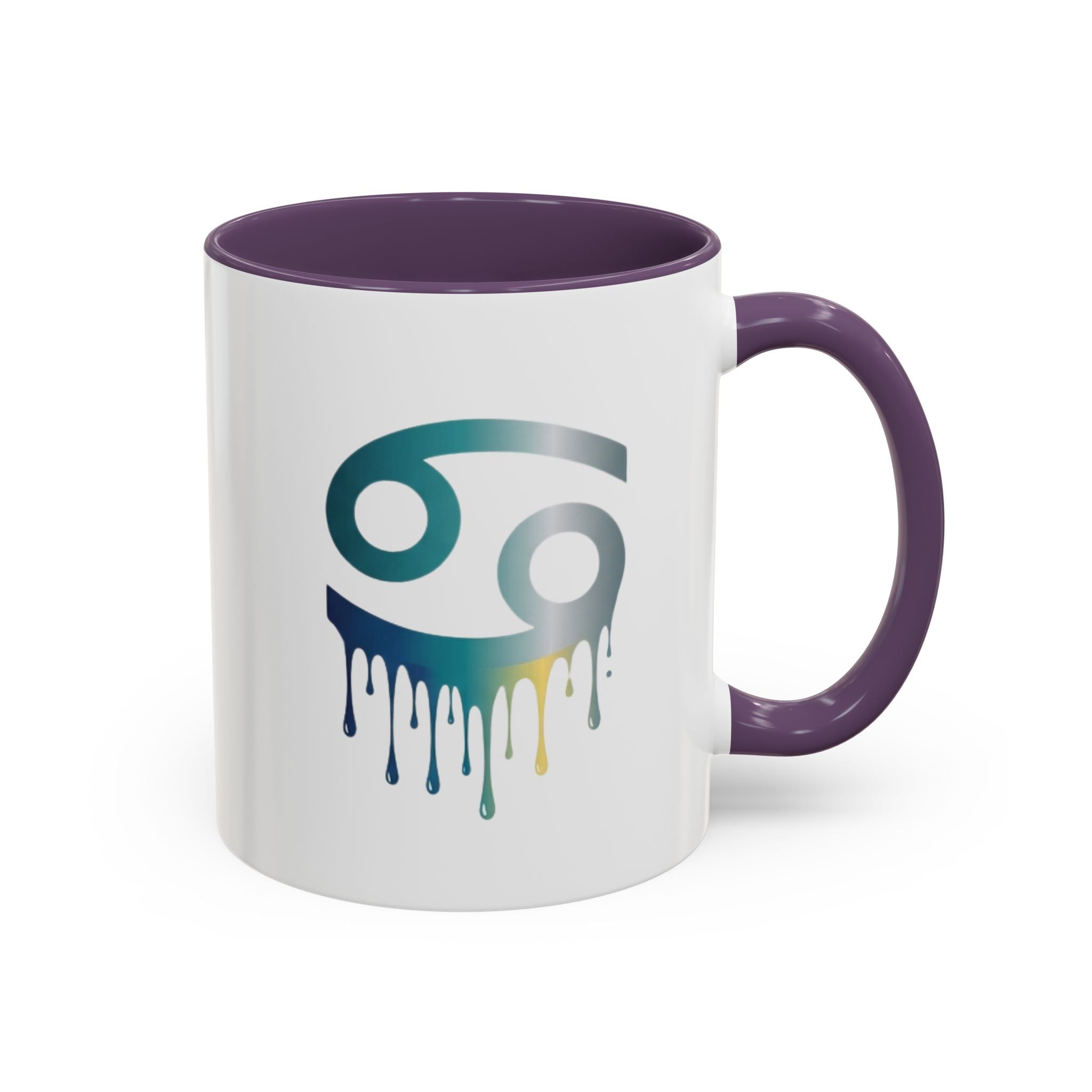 Cancer Zodiac Drip Accent Coffee Mug — Astrology Horoscope Gift