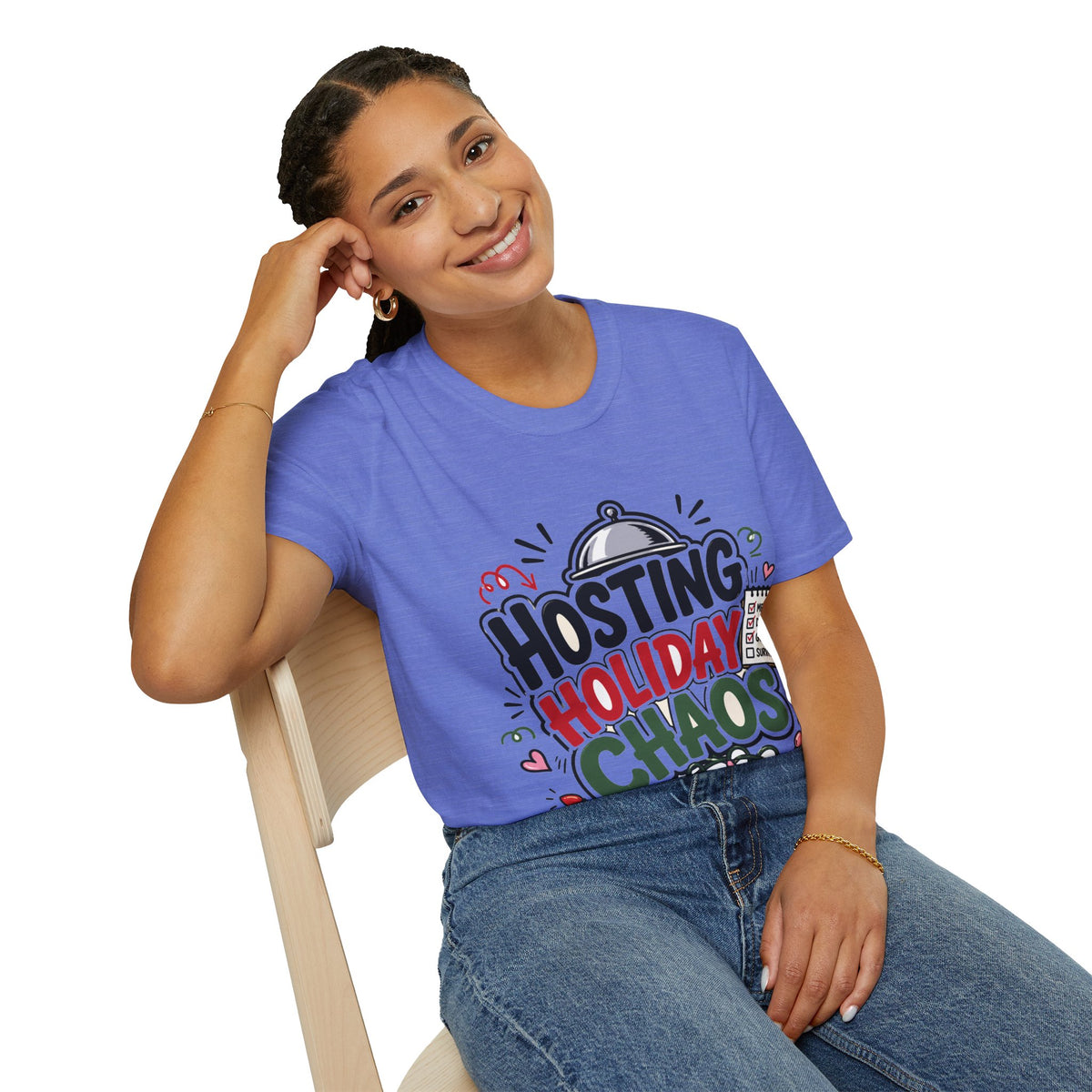 Hosting Holiday Chaos T-Shirt — Funny Christmas Party Host Tee