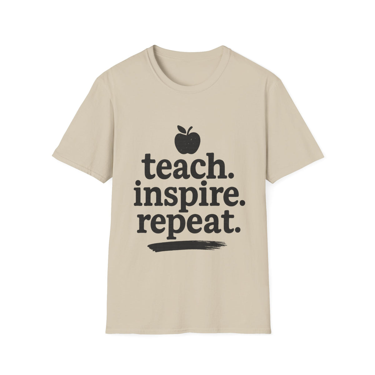 Teach. Inspire. Repeat. T‑Shirt — Teacher Apple Graphic Tee - Trending Now - August 2026 Trends - Everyday T-Shirt