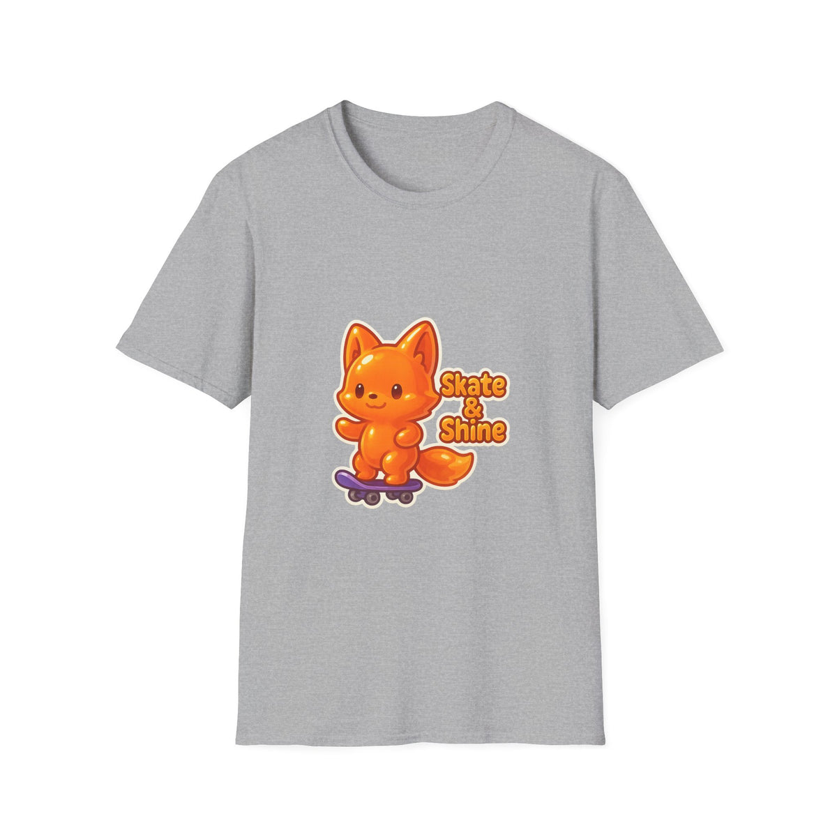 Cute Orange Fox Skateboard T-Shirt — "Gotta Skate" Graphic Tee - Trending Now - October 2026