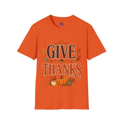 Give Thanks T-Shirt — Autumn Thanksgiving Graphic Tee