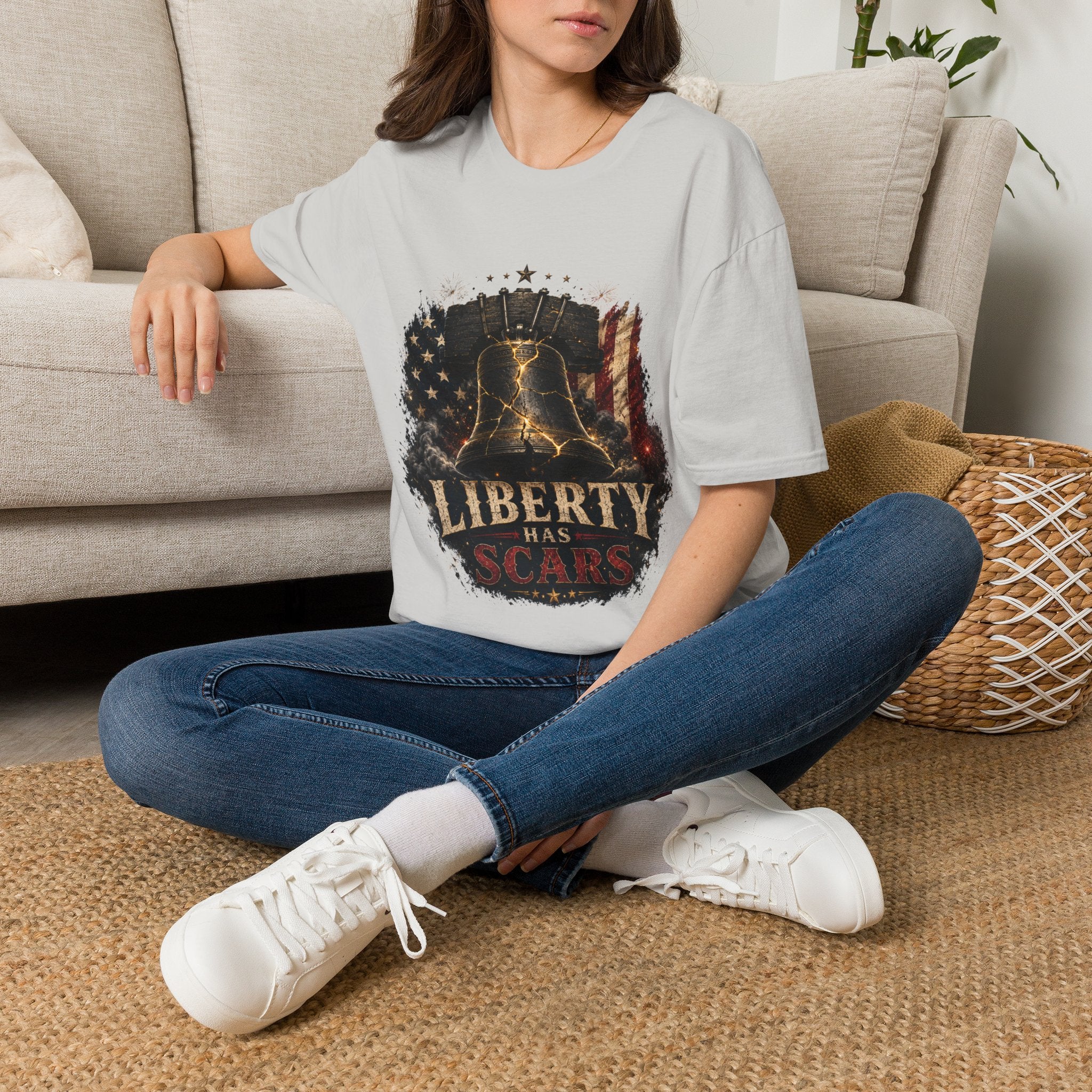 Liberty Has Scars T-Shirt — Vintage Liberty Bell Patriotic Tee