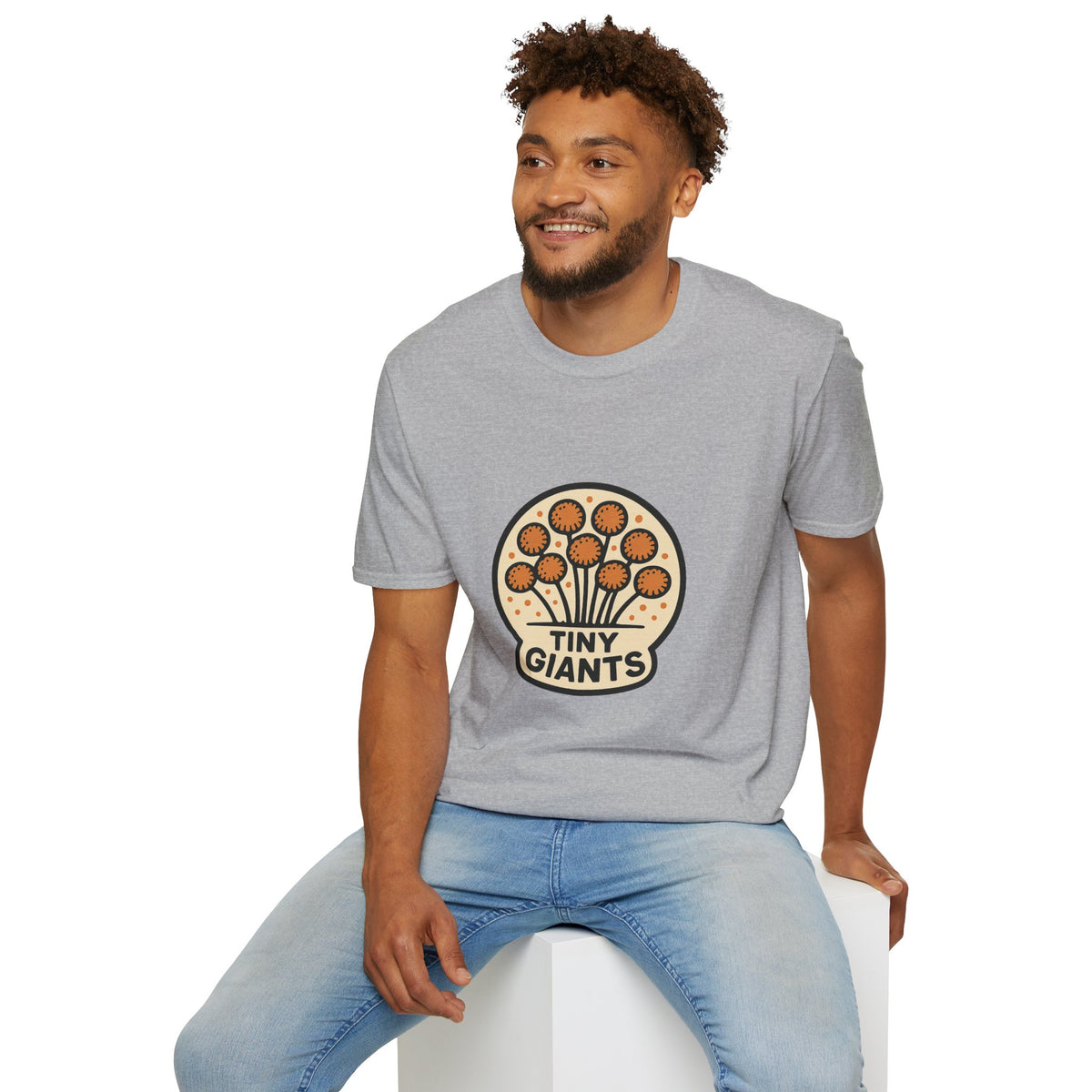 Tiny Giants Mushroom T-Shirt — Vintage Psychedelic Fungi Graphic Tee