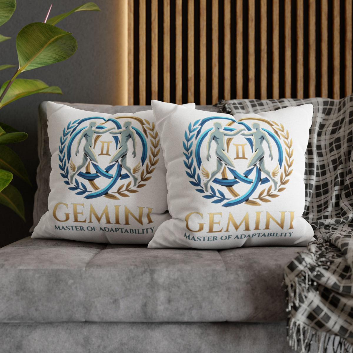 Gemini Zodiac Pillowcase — Master of Adaptability Decorative Throw Pillow Cover