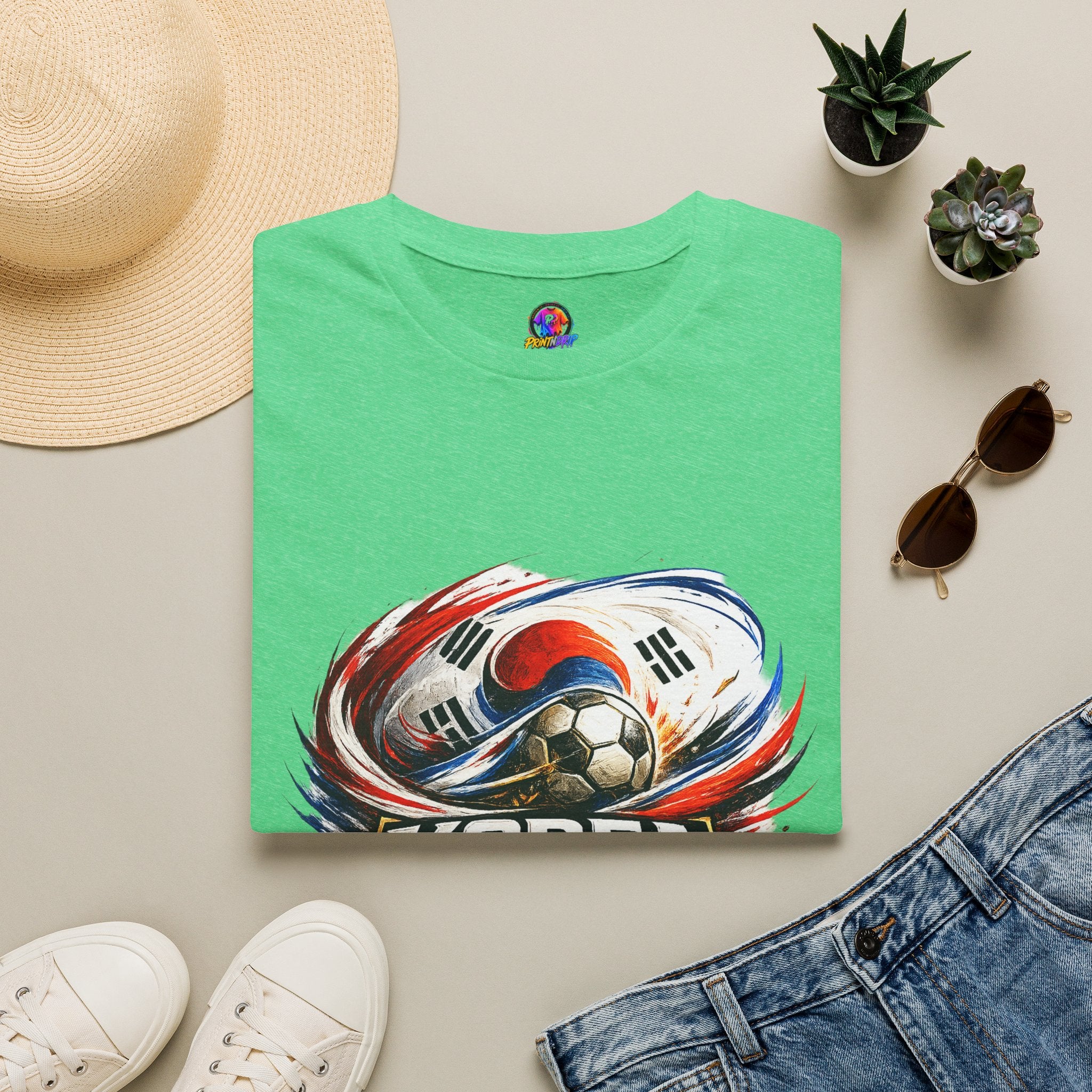 Korea Soccer T‑Shirt — Korea Football Crest Tee
