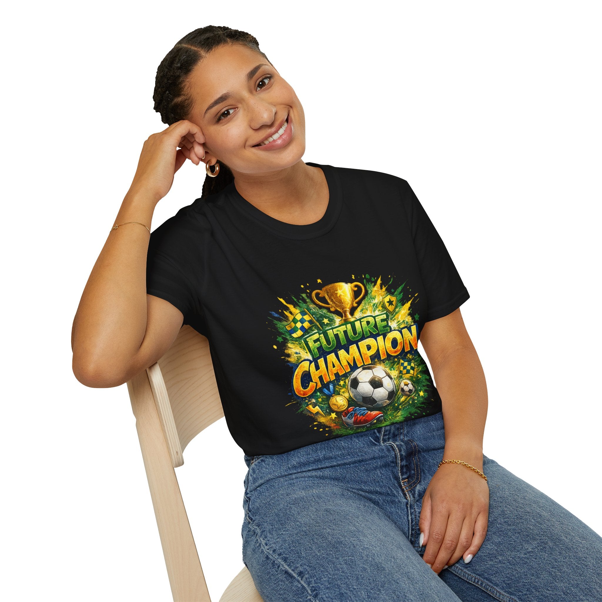 Kids Future Champion Soccer T-Shirt — Kids’ Sports Trophy Graphic Tee