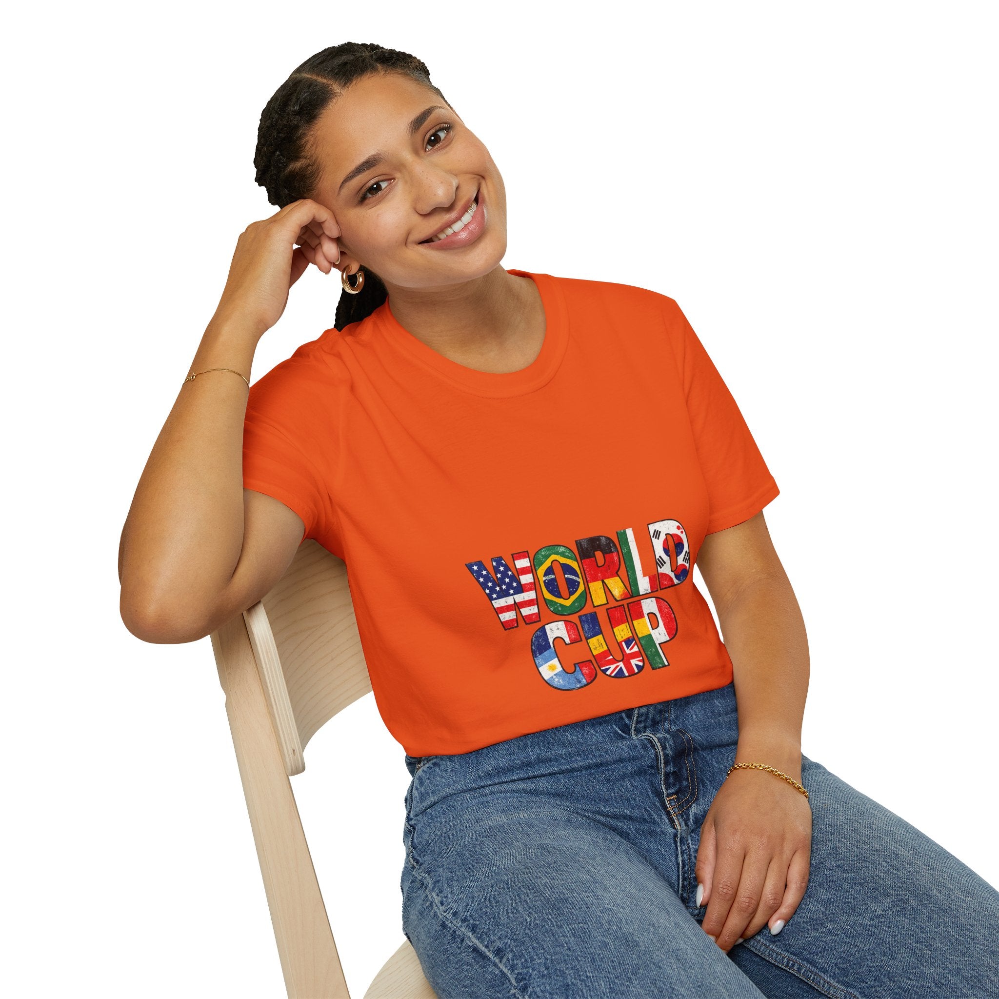 World Cup Flag Graphic T-Shirt — 'WORLD CUP' International Soccer Fans Tee