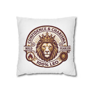 Leo Zodiac Confidence And Charisma Spun Polyester Square Pillowcase