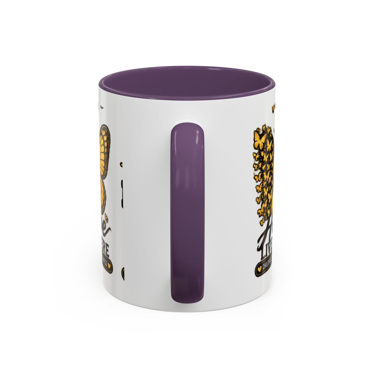Children’s Cancer Awareness Accent Coffee Mug — "Hope Lives Here" (11/15oz)