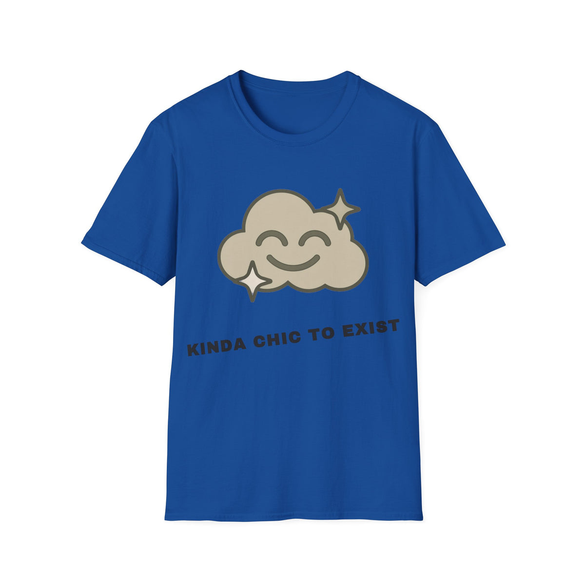 T-Shirt — "Kinda Chic to Exist" Smiling Cloud Graphic Tee - Trending Now - September 2026