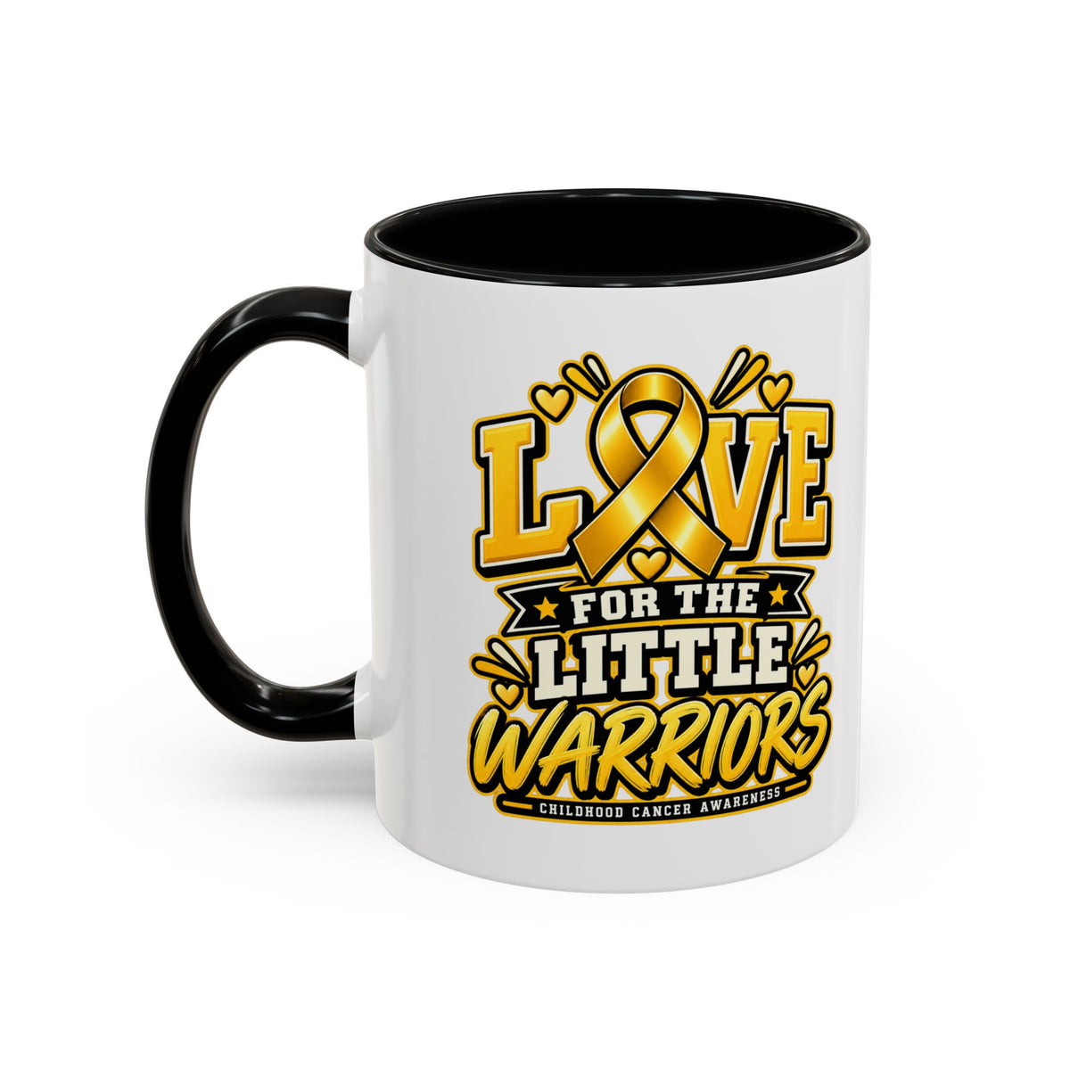 Coffee Mug — "Love for the Little Warriors" Childhood Cancer Awareness Accent Mug