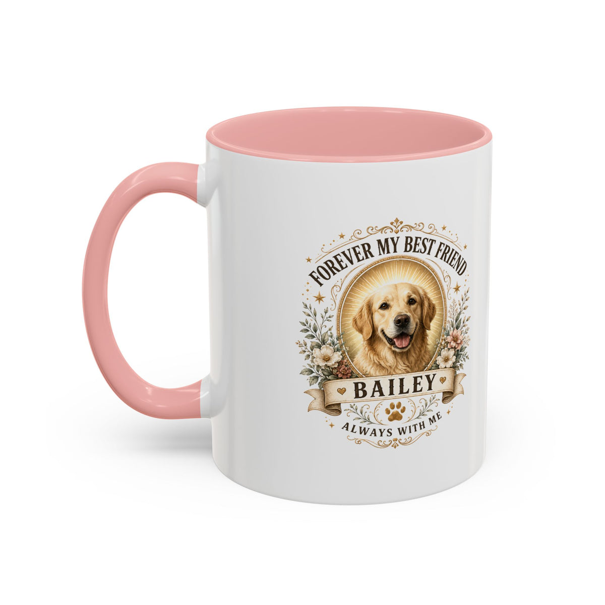 Milo Bailey Dog Dad Mom Personalized Dog Photo Coffee Mug — "Forever My Best Friend" Memorial Mug