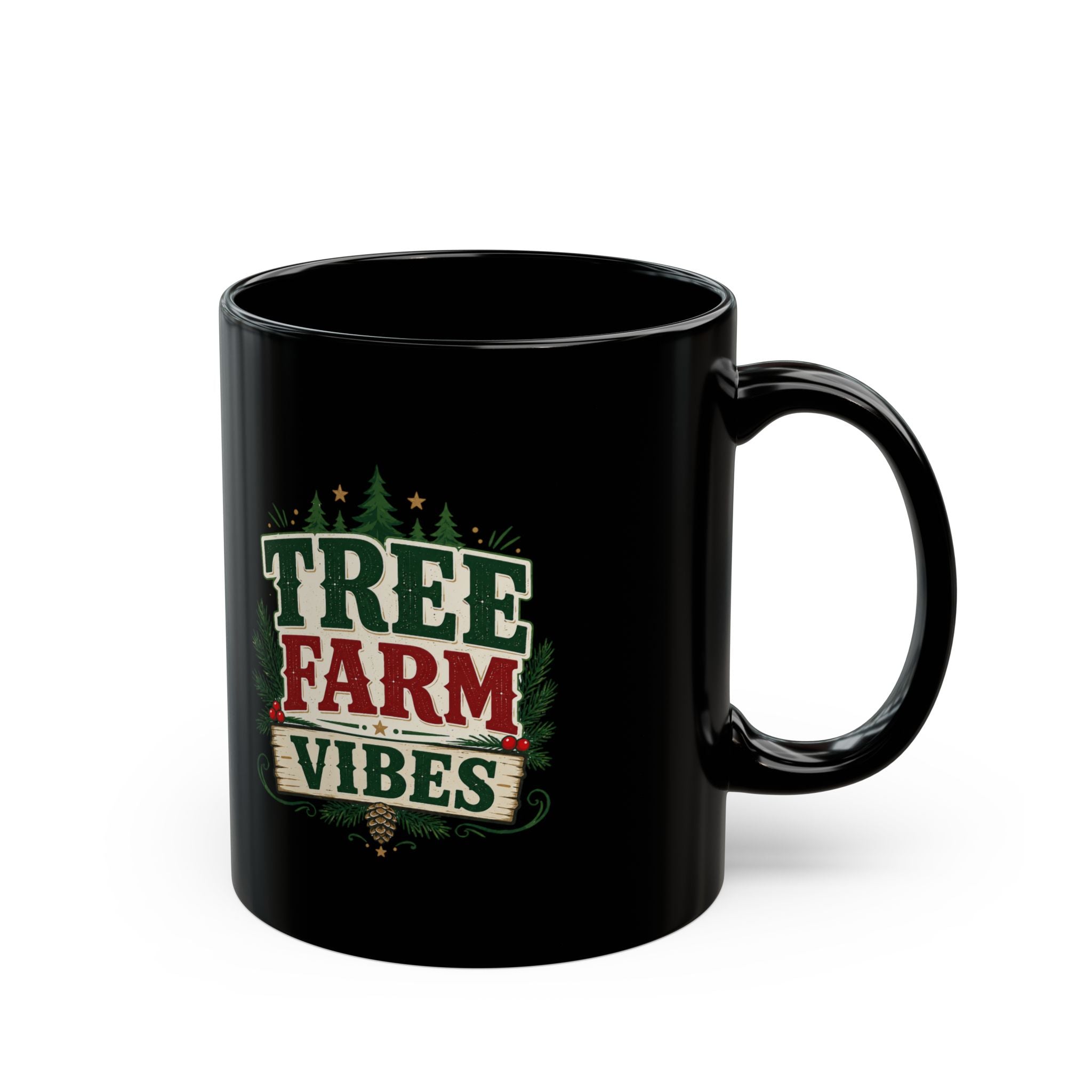 Tree Farm Vibes Mug — Black Coffee Cup