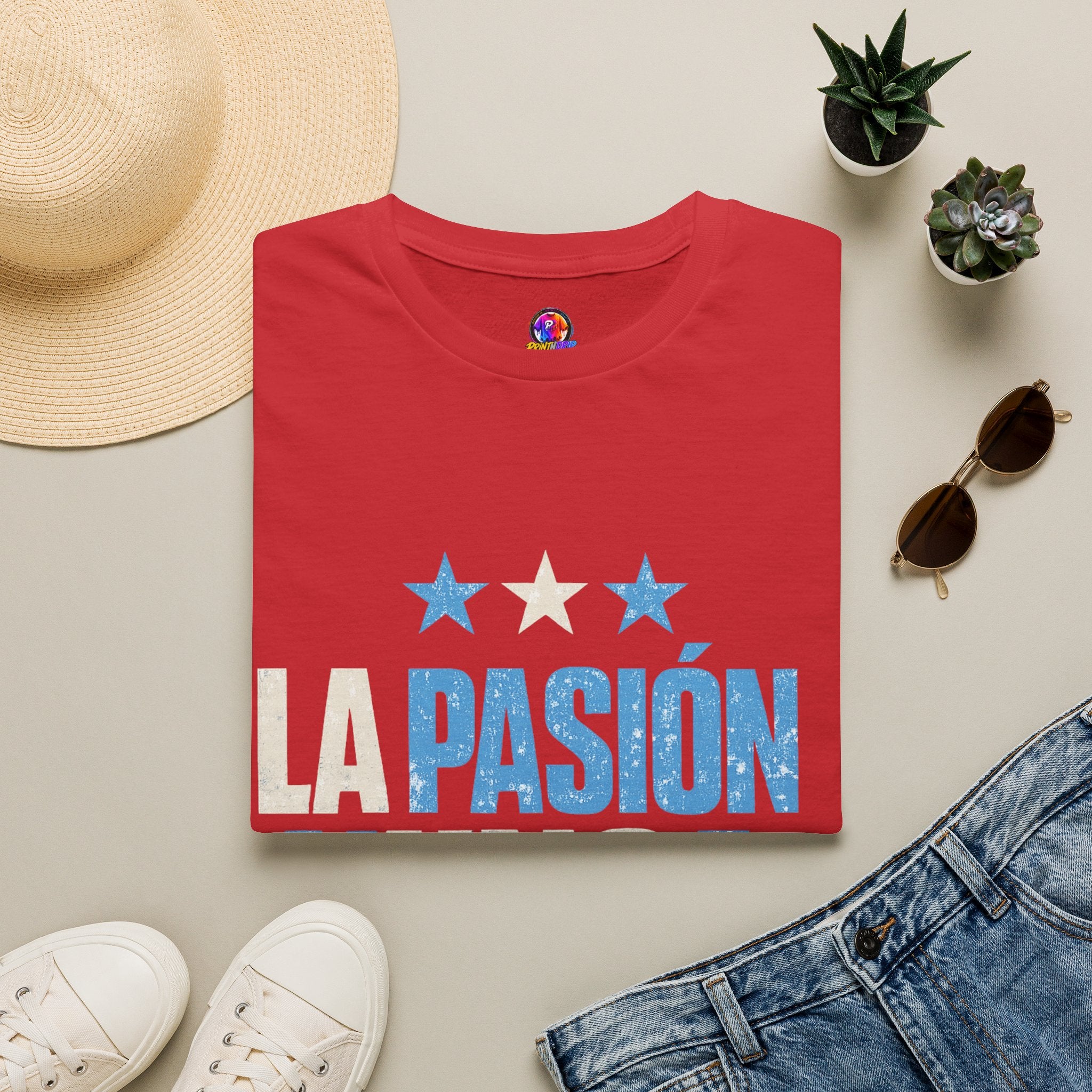 Argentina Fan Shirt La Pasión Nunca Muere T-Shirt — Spanish Pride Soccer/Fan Tee
