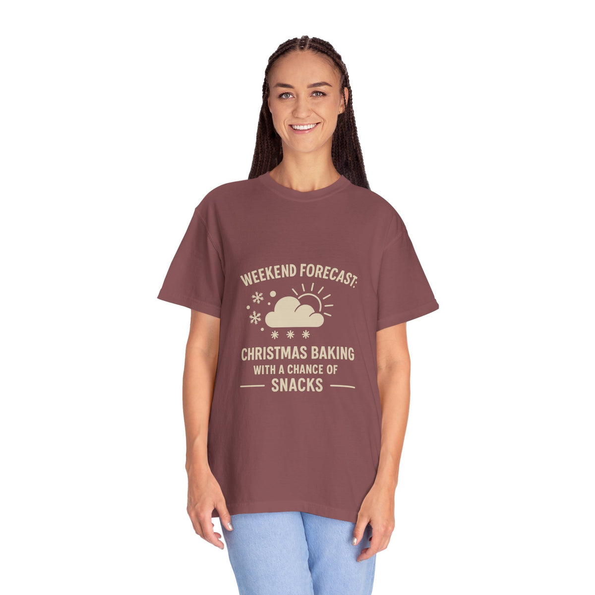 Christmas Baking T-Shirt — "Weekend Forecast: Christmas Baking with a Chance of Snacks"- Trending Now - October 2026