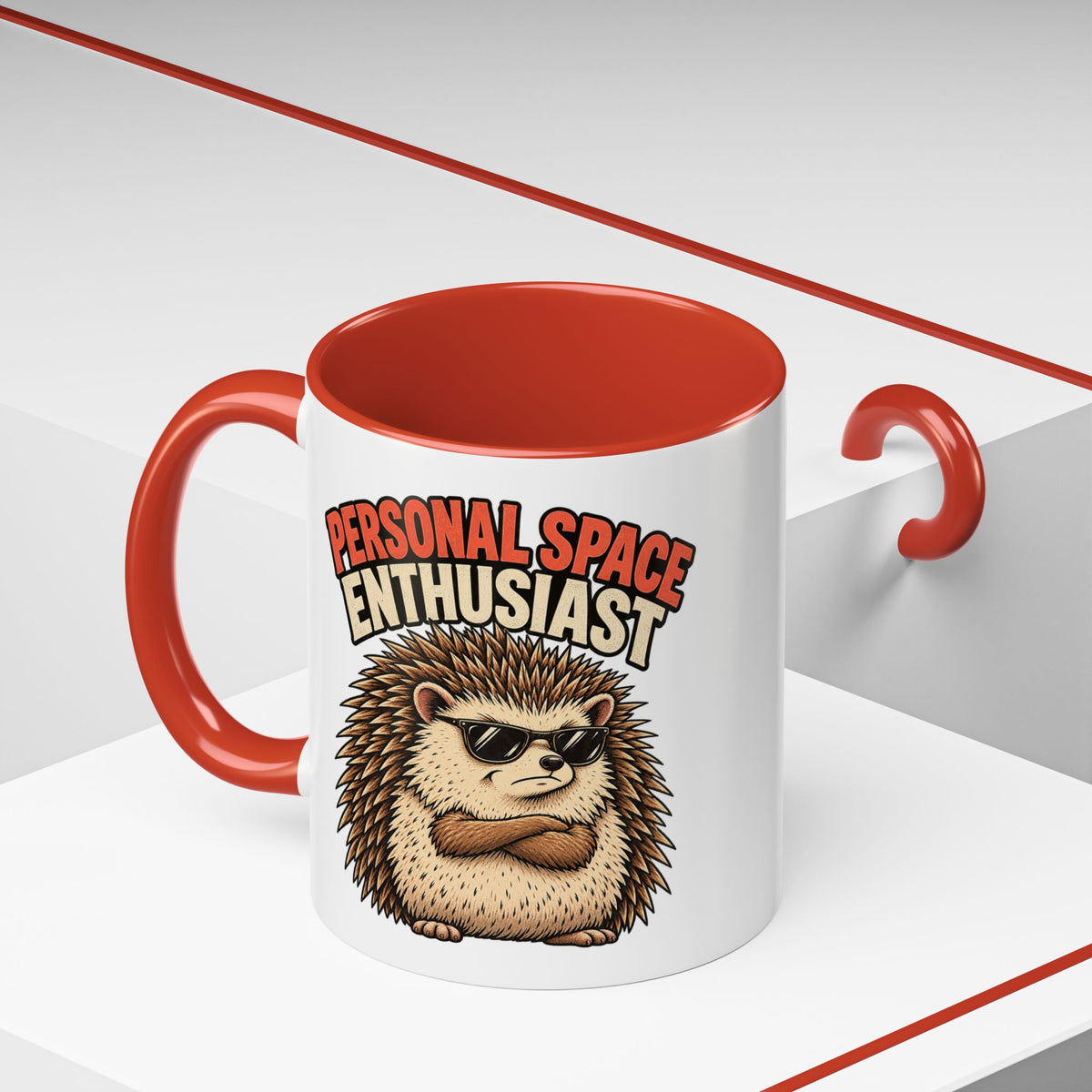 Funny And Witty "Personal Space Enthusiast" Accent Coffee Mug (11, 15oz)