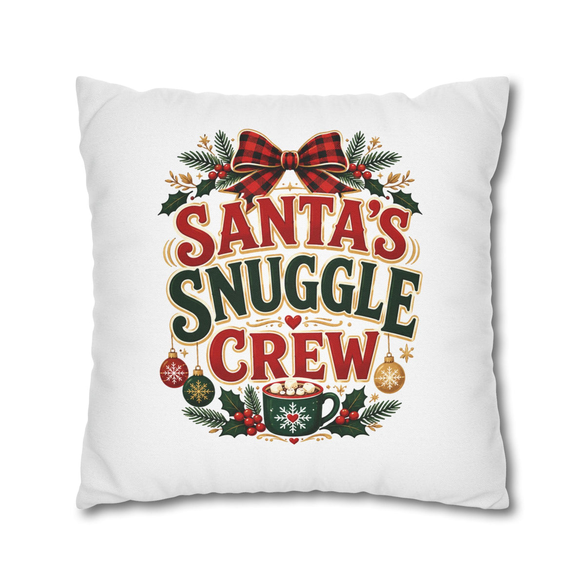 Christmas Santa’s Snuggle Crew Throw Pillow Pillowcase