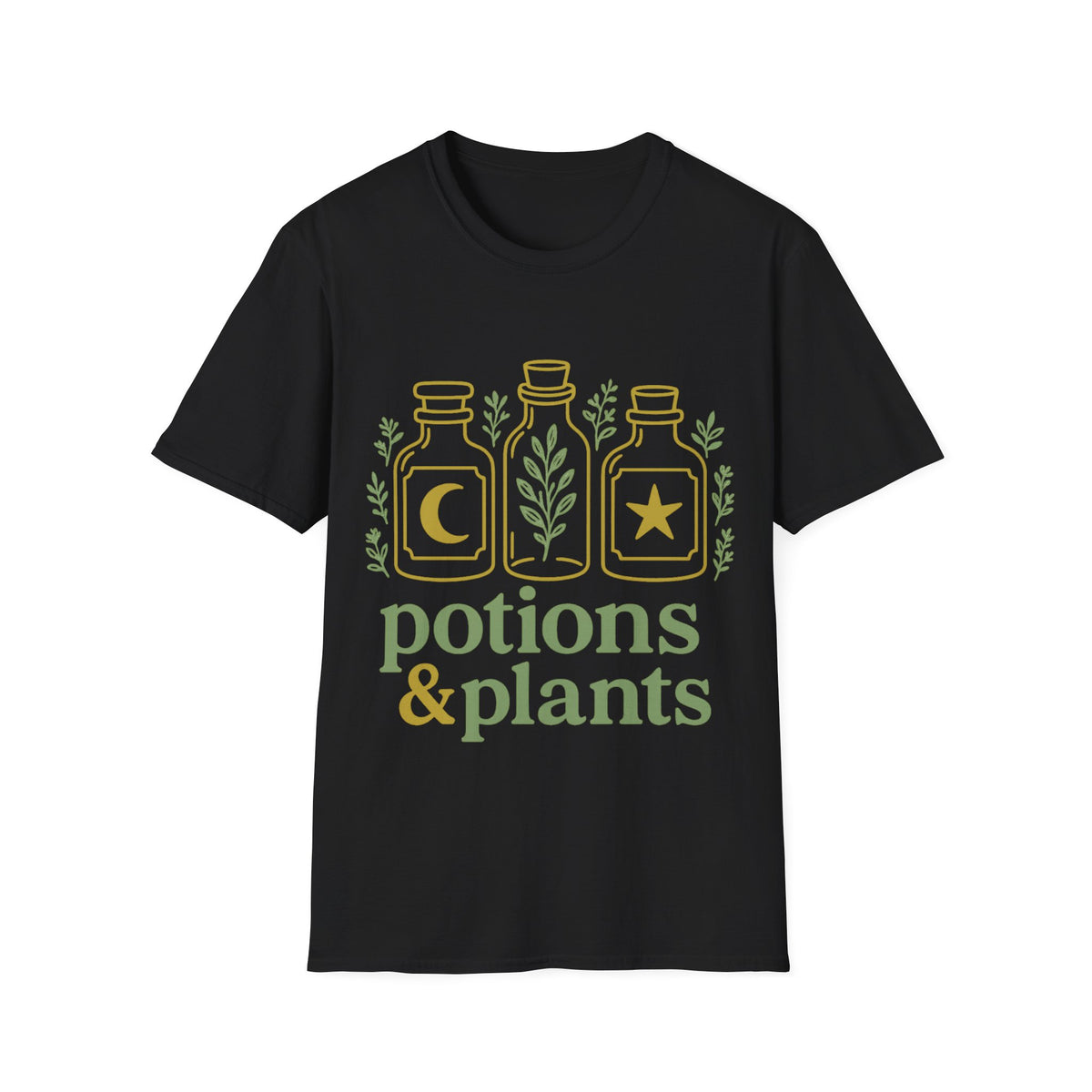 Potions & Plants T-Shirt — Botanical Apothecary Graphic Tee - Trending Now - August 2026