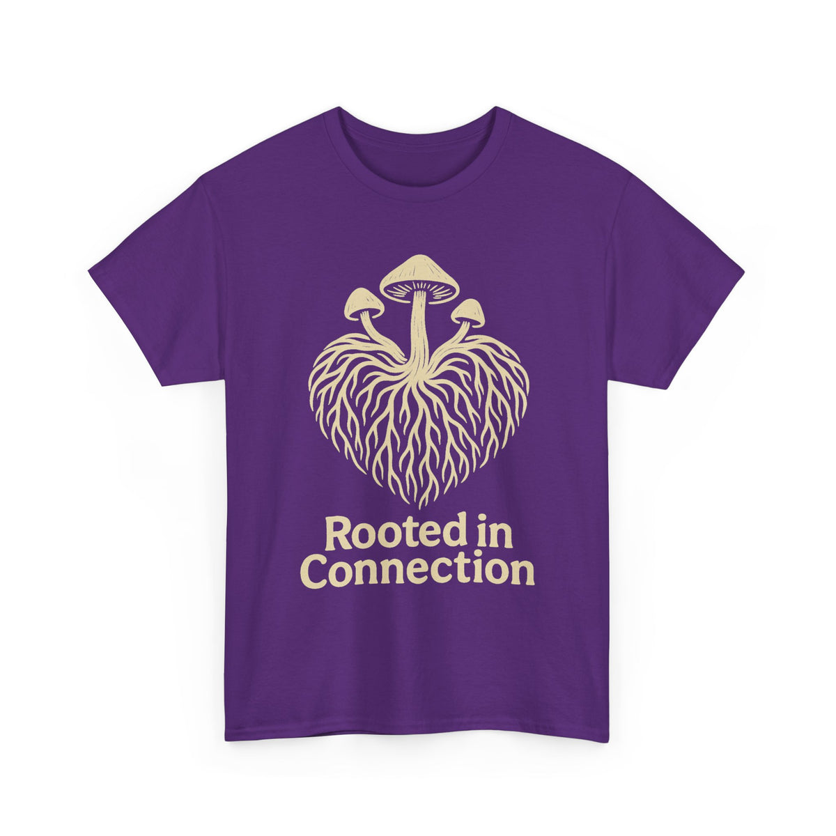 Rooted in Connection Mushroom Graphic Tee - Aesthetic Nature T-Shirt - Trending Now - September 2026