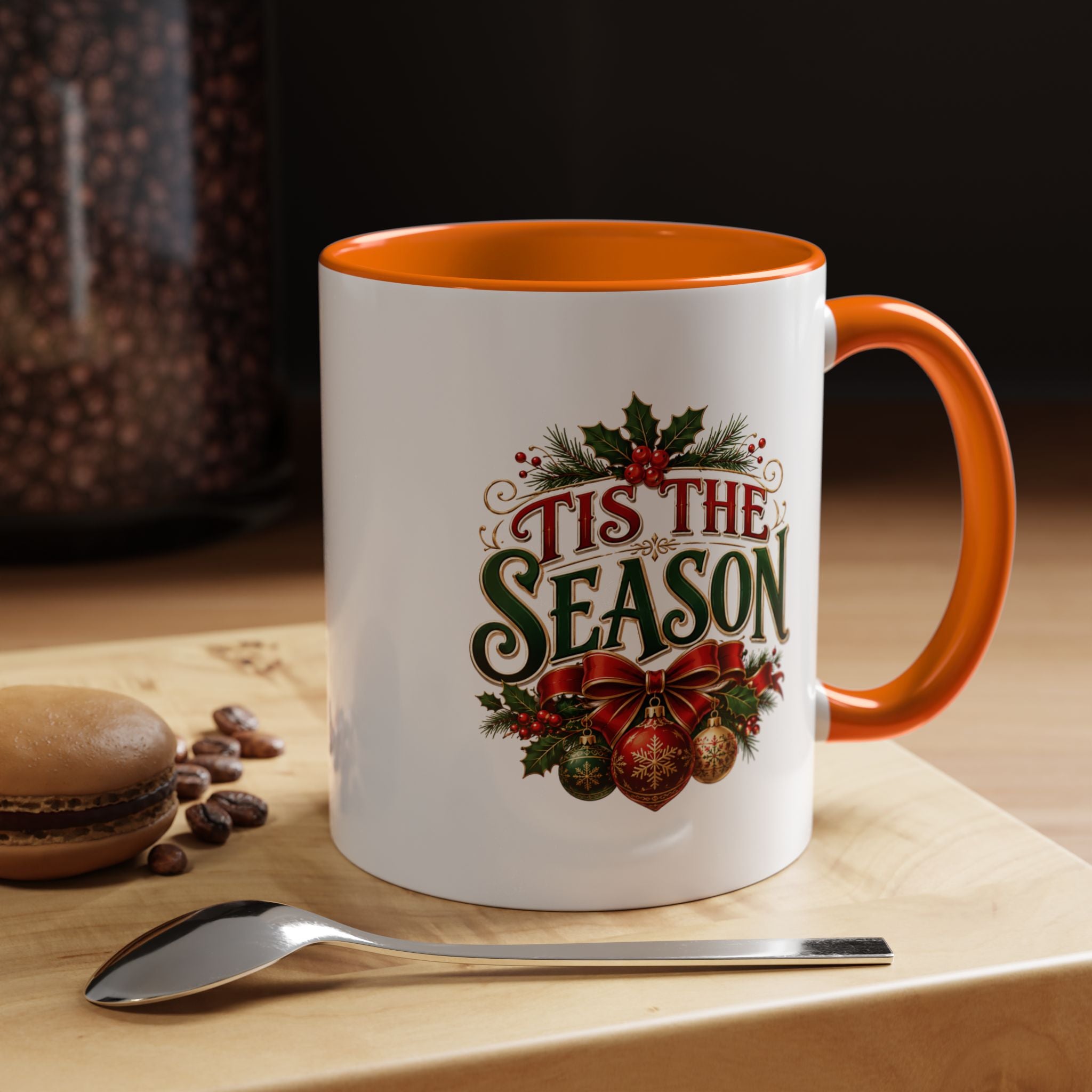 Tis The Season Accent Coffee Mug - Holiday Christmas Coffee Cup