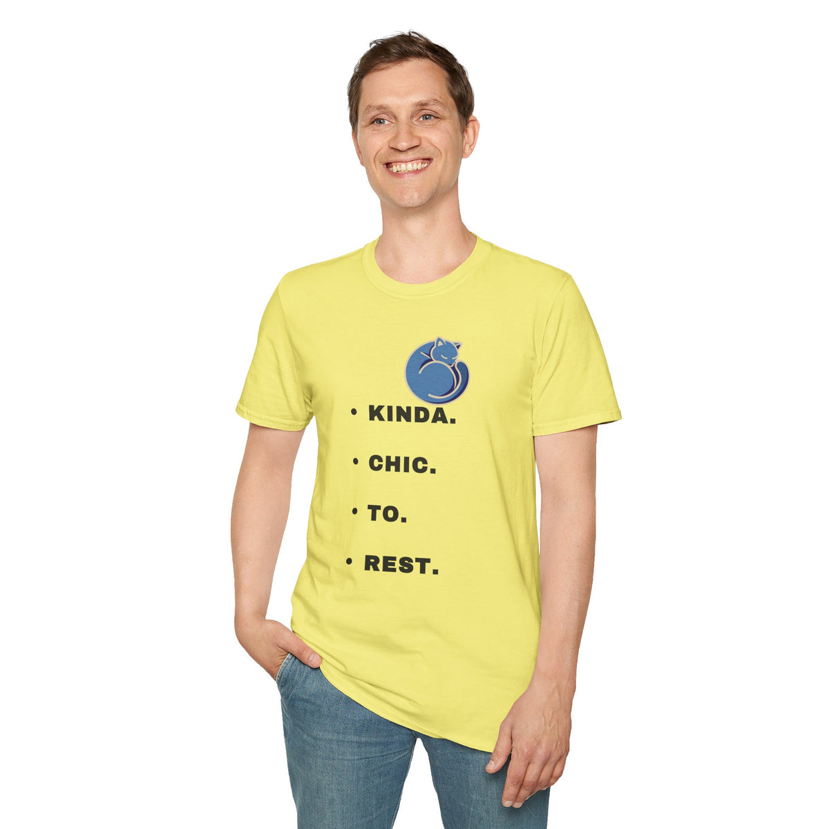 T-Shirt — "Kinda. Chill. To. Rest." Cat Graphic Relaxed Tee - Trending Now - September 2026