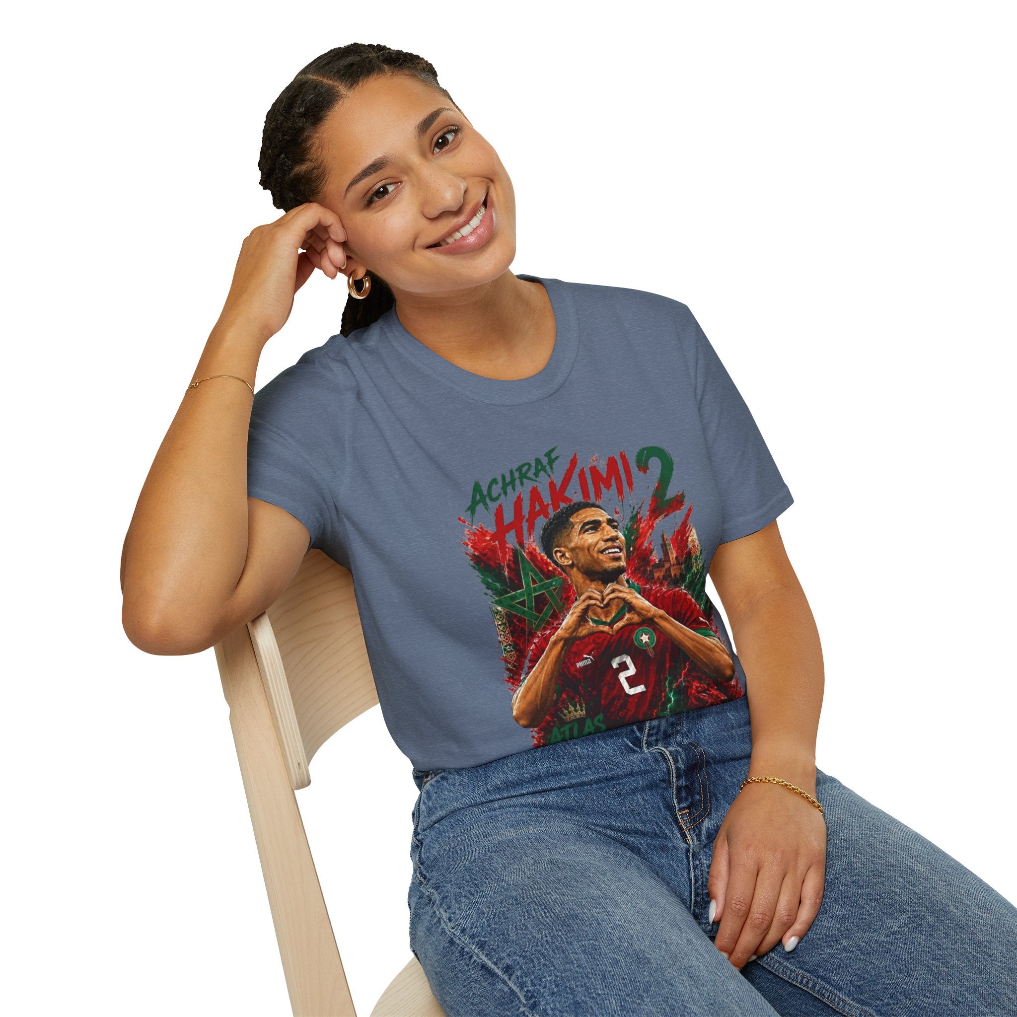 Achraf Hakimi #2 Soccer T-Shirt — Morocco Football Fan Tee