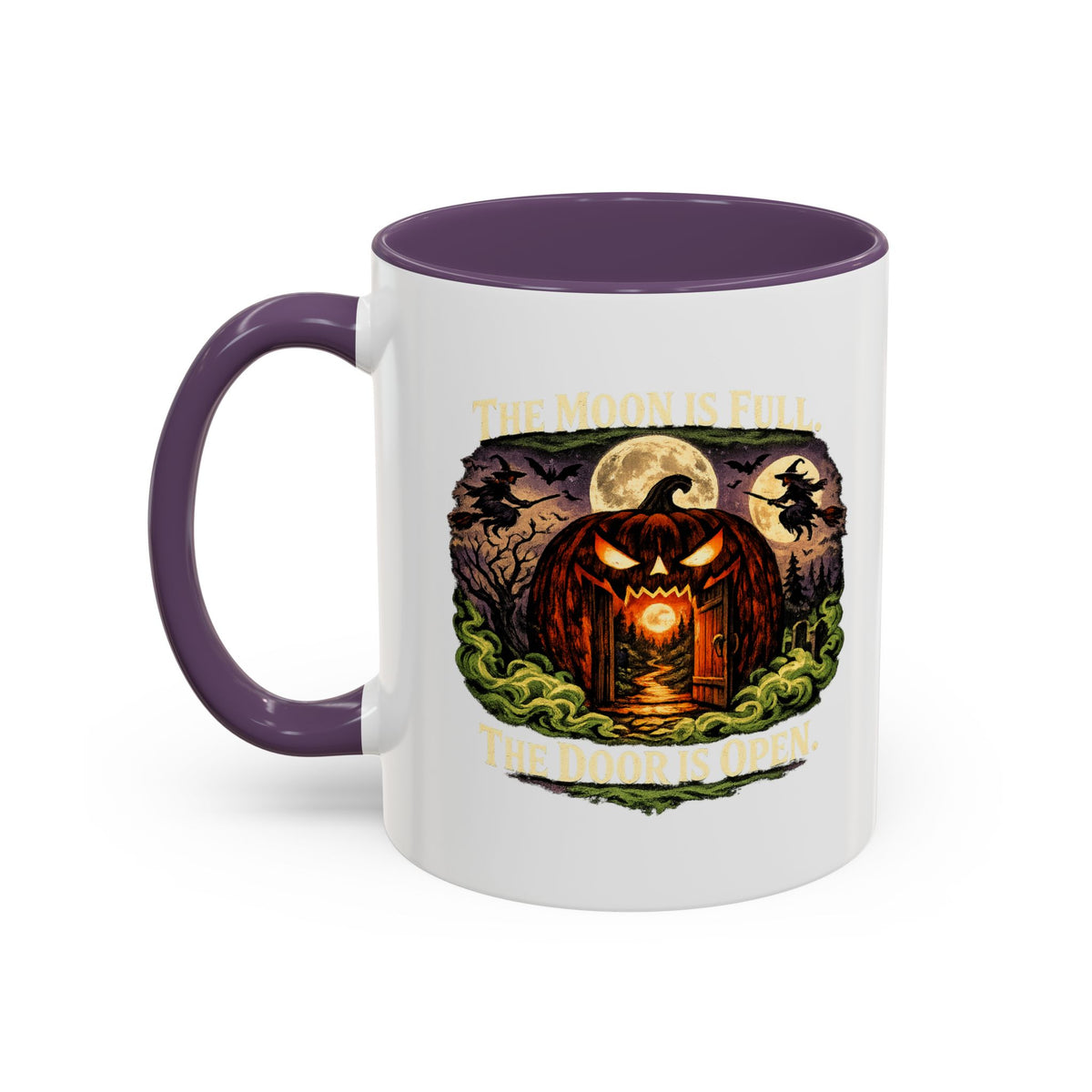 Halloween  The Moon Is Full Accent Coffee Mug