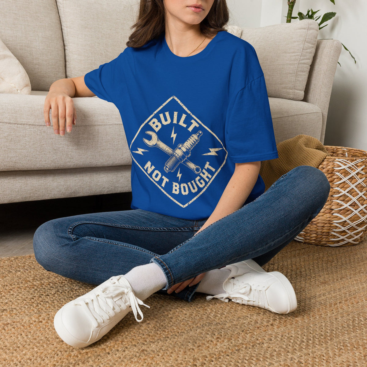 Built Not Bought T-Shirt — Vintage Mechanic Auto Repair Tee