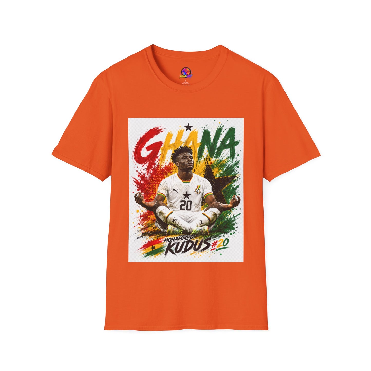 Ghana Football Player Graphic T-Shirt — Ghana Colors & Kudus Print