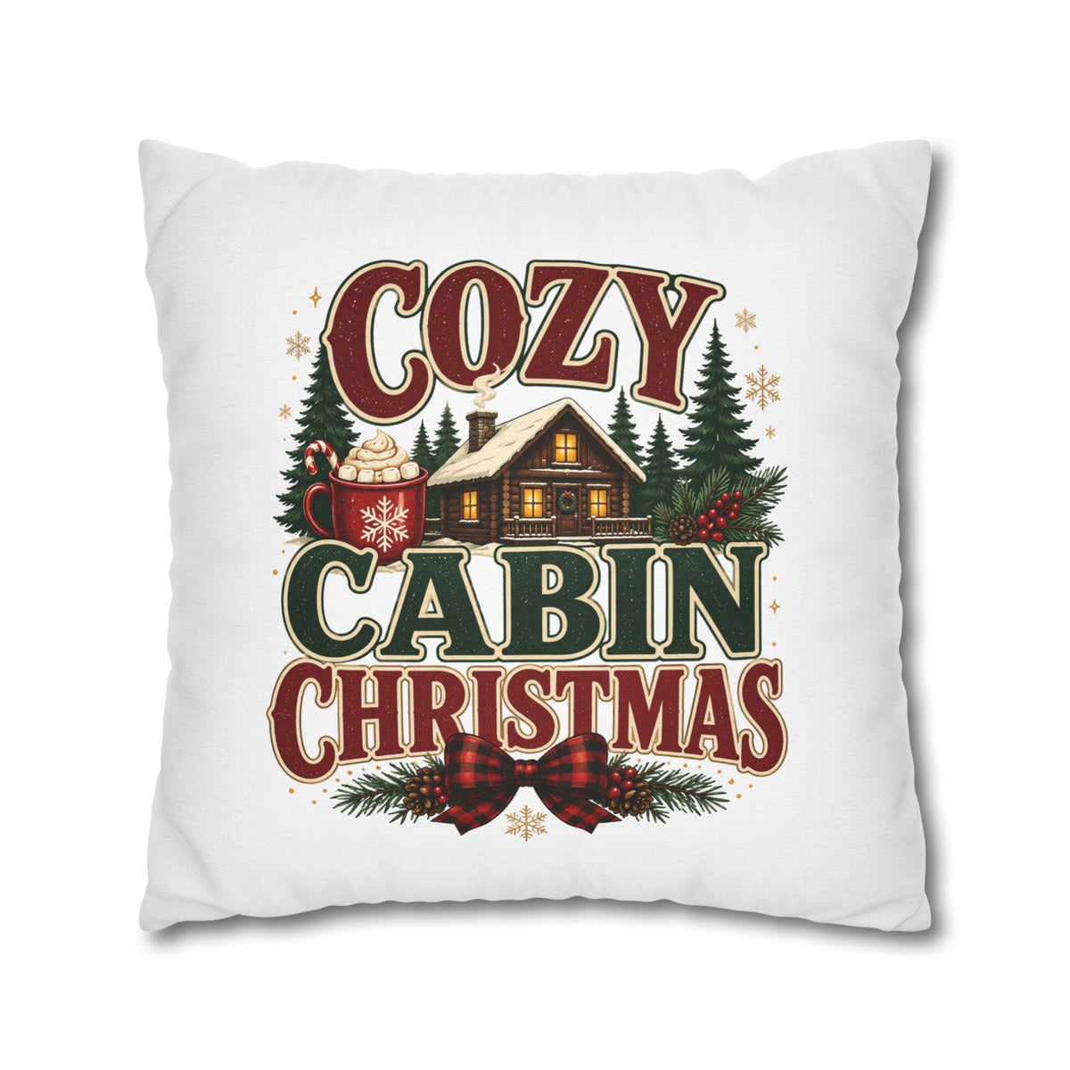 Christmas Cozy Cabin Christmas PillowcasePillowcase