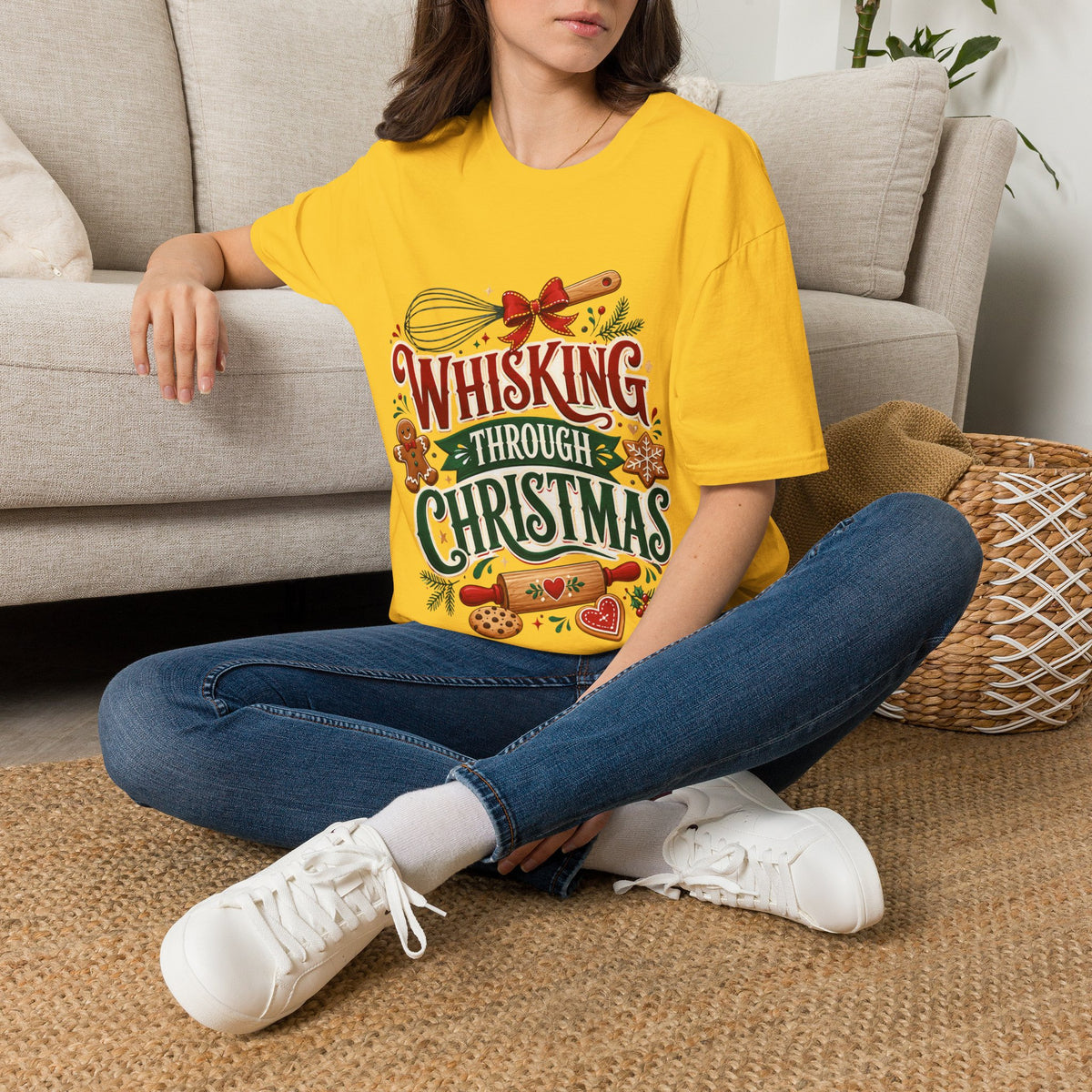 Christmas Baking T‑Shirt — "Whisking Through Christmas" Holiday Tee