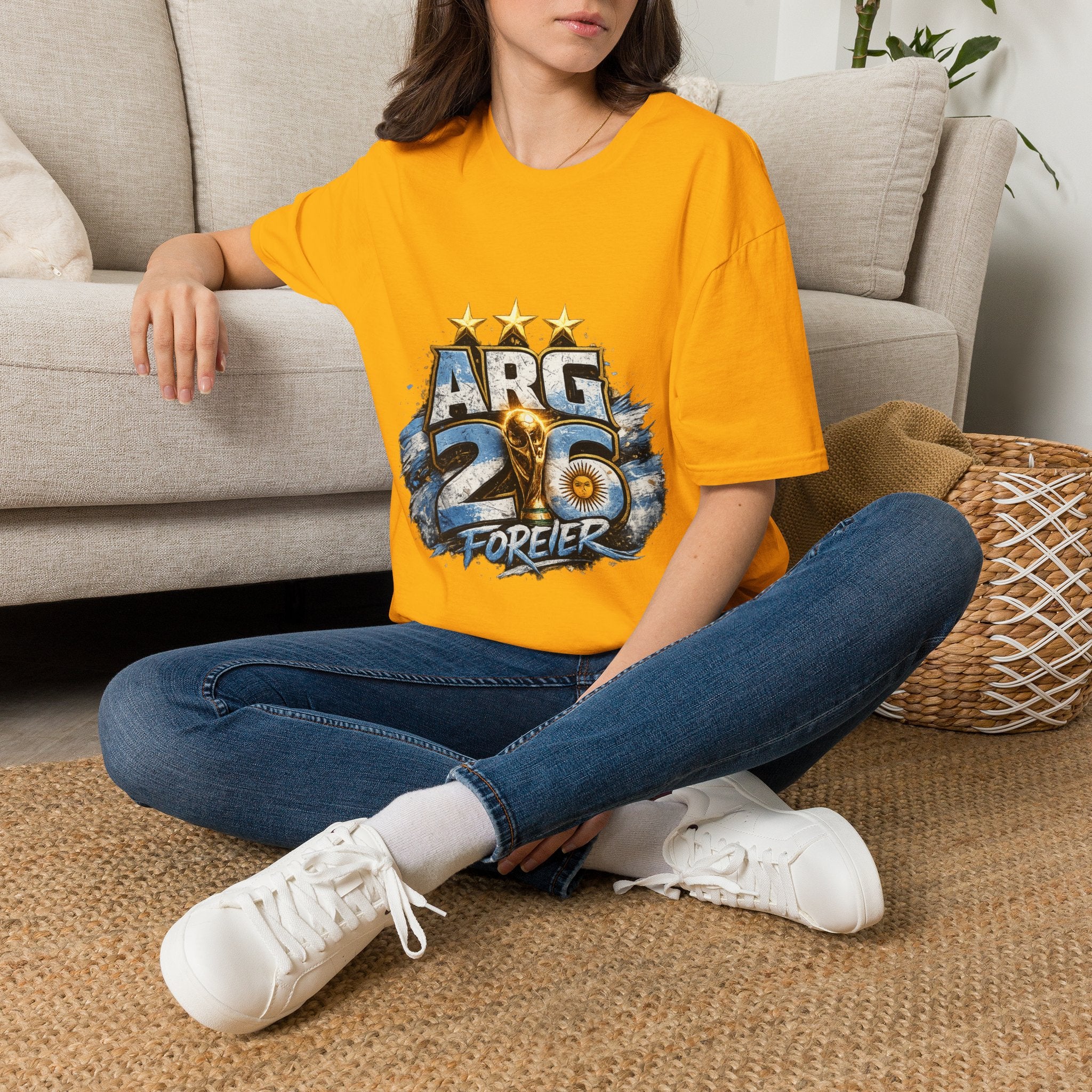 Argentina 26 Forever T‑Shirt — ARG Soccer World Cup 3‑Star Fan Tee
