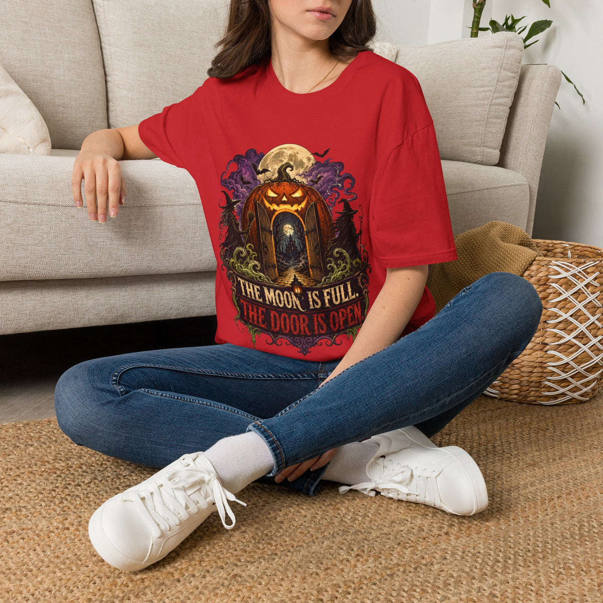 Halloween The Moon Is Full Unisex Softstyle T-Shirt