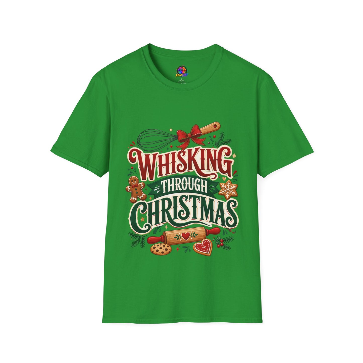 Christmas Baking T‑Shirt — "Whisking Through Christmas" Holiday Tee