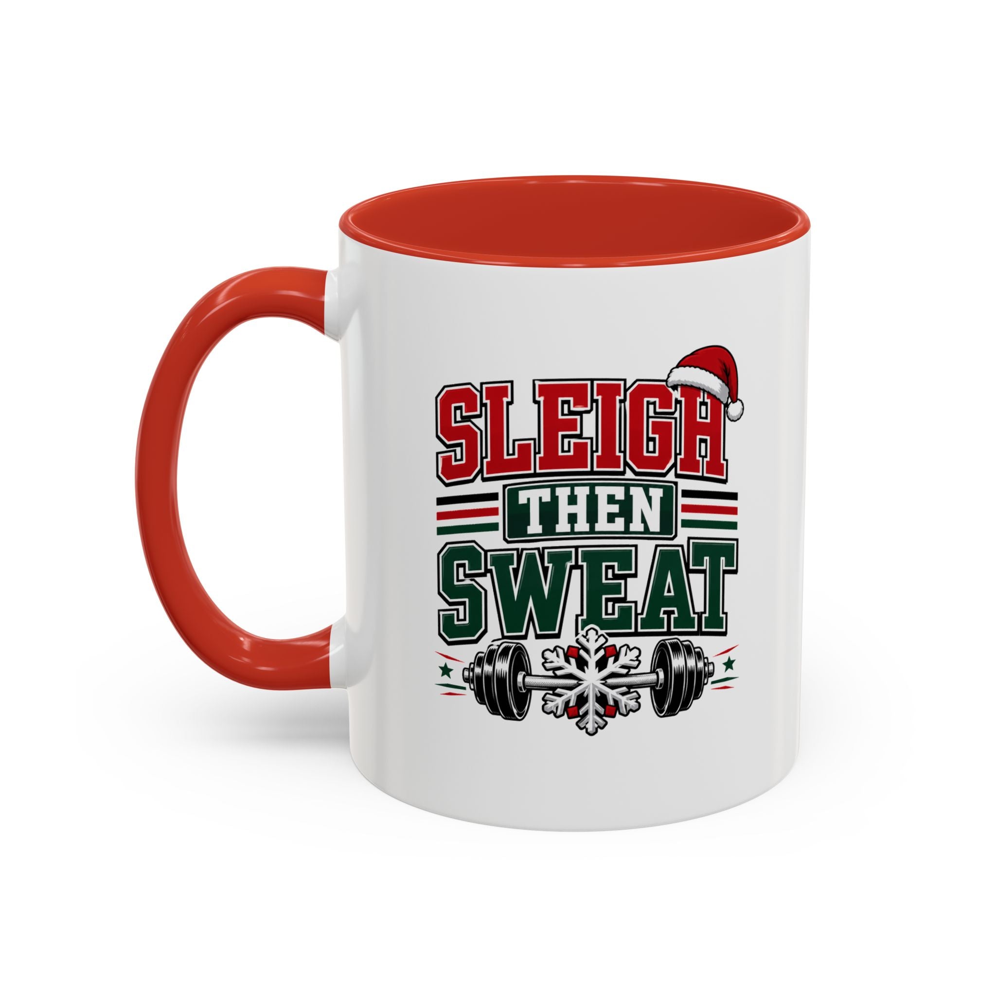 Modern Day Christmas Sleigh Then Sweat Coffee Mug
