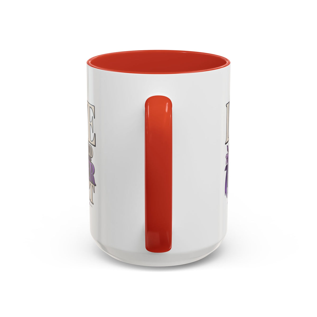 Domestic Violence Awareness Accent Coffee Mug – "Love Should Never Hurt" (11/15oz)