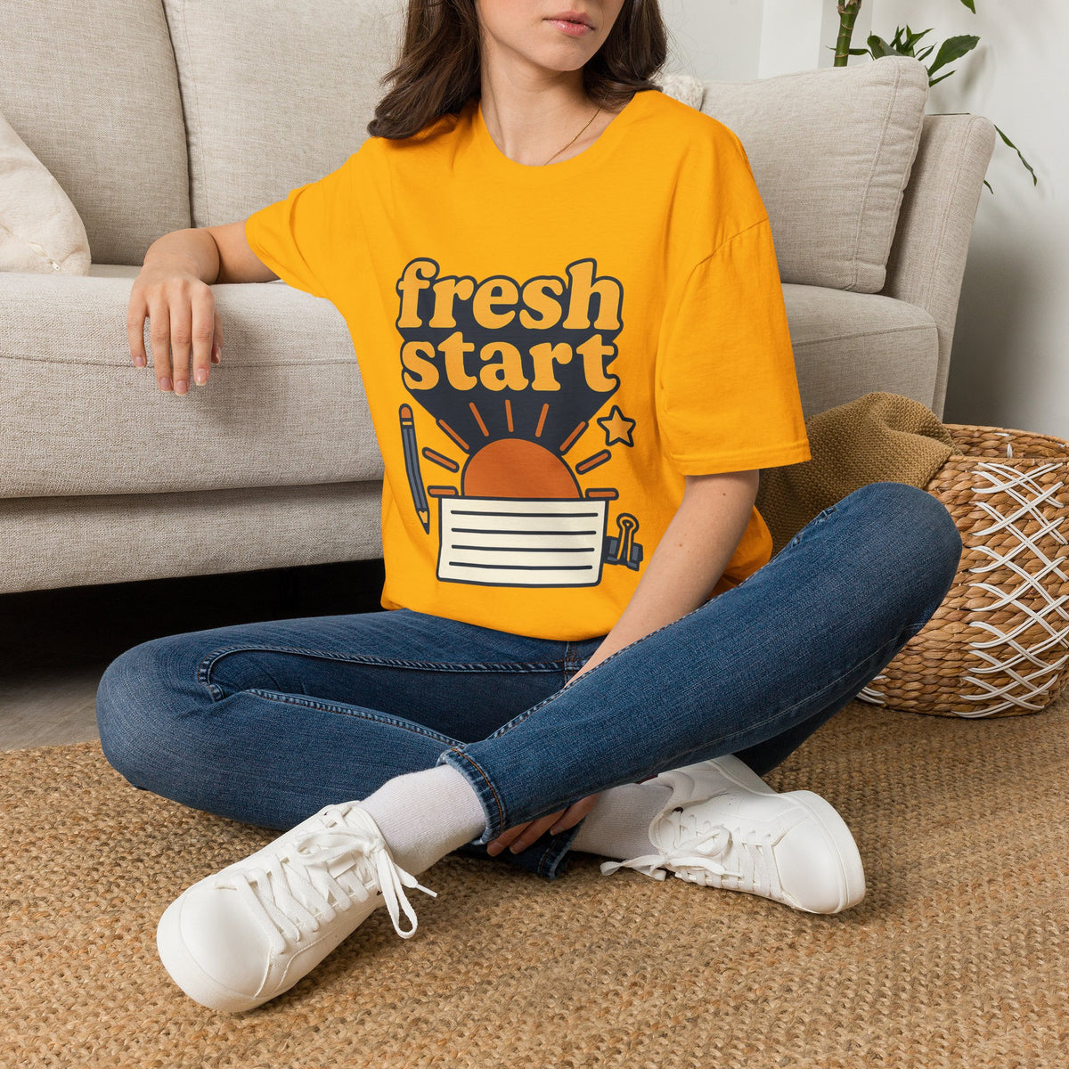 Fresh Start T-Shirt – Retro Sunrise Graphic  - Trending Now - August 2026