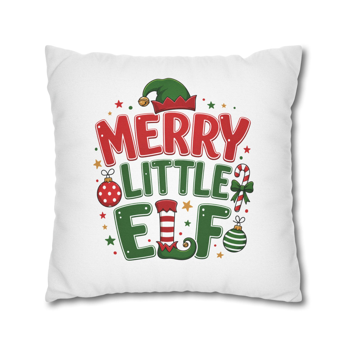 Christmas Pillowcase Merry Little Elf Christmas Pillowcase