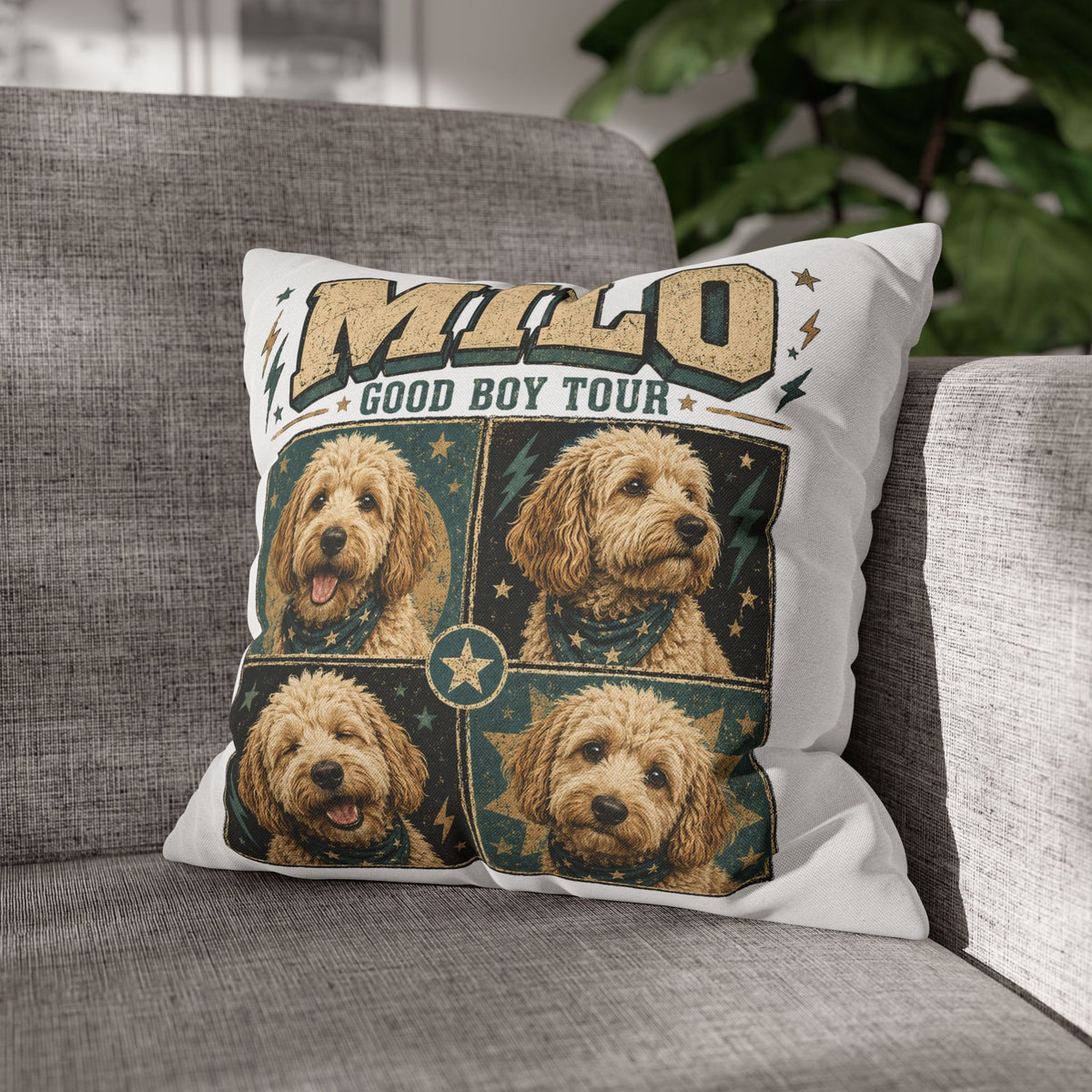Milo 'Good Boy Tour' Decorative Pillowcase Milo Bailey Dog Dad Mom