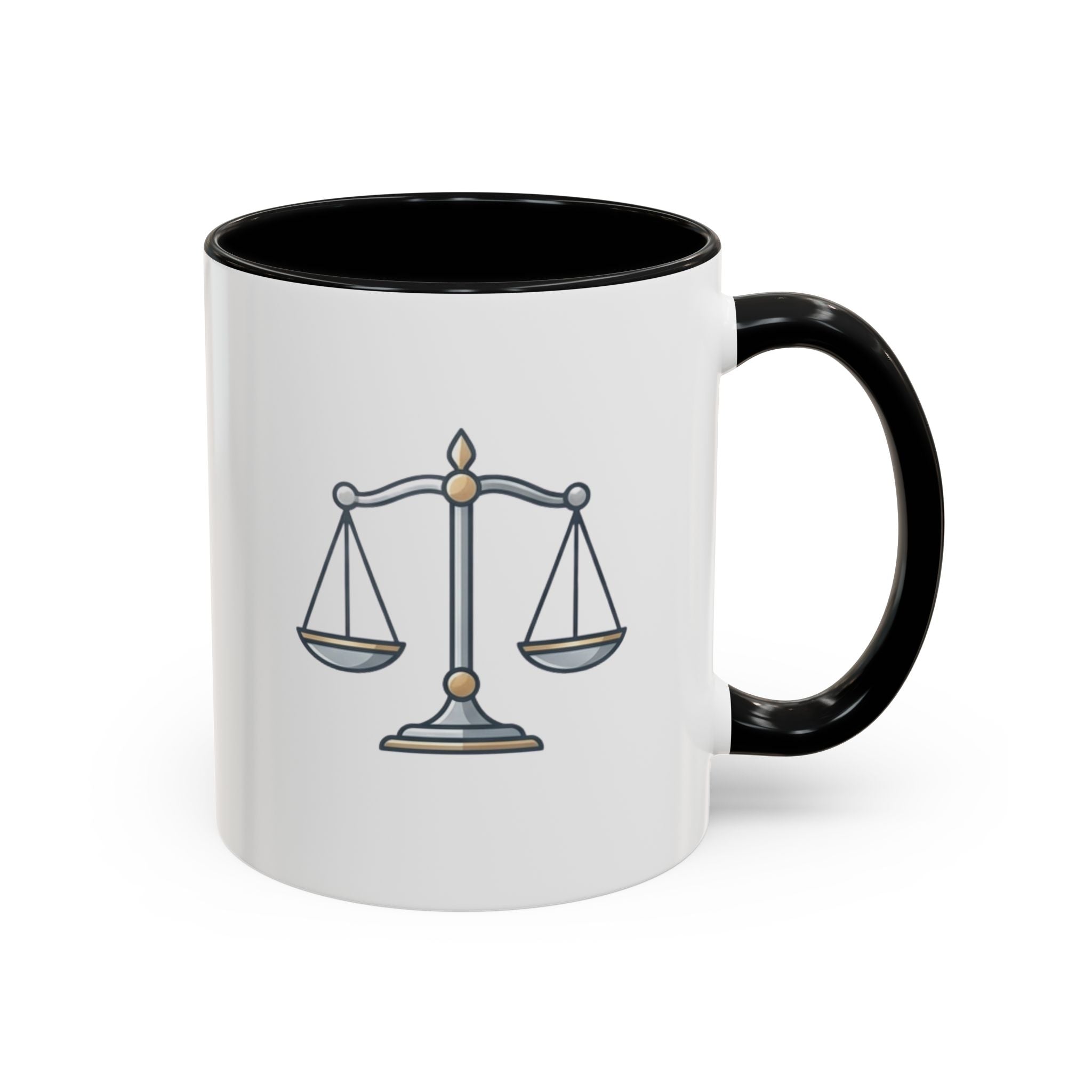 Libra Scales Accent Coffee Mug — Zodiac Libra Horoscope Gift