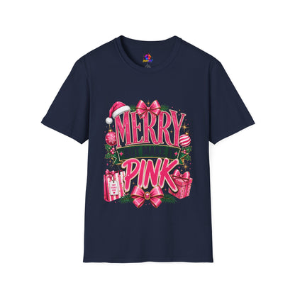 Christmas T-Shirt — "Merry But Make It Pink" Holiday Tee