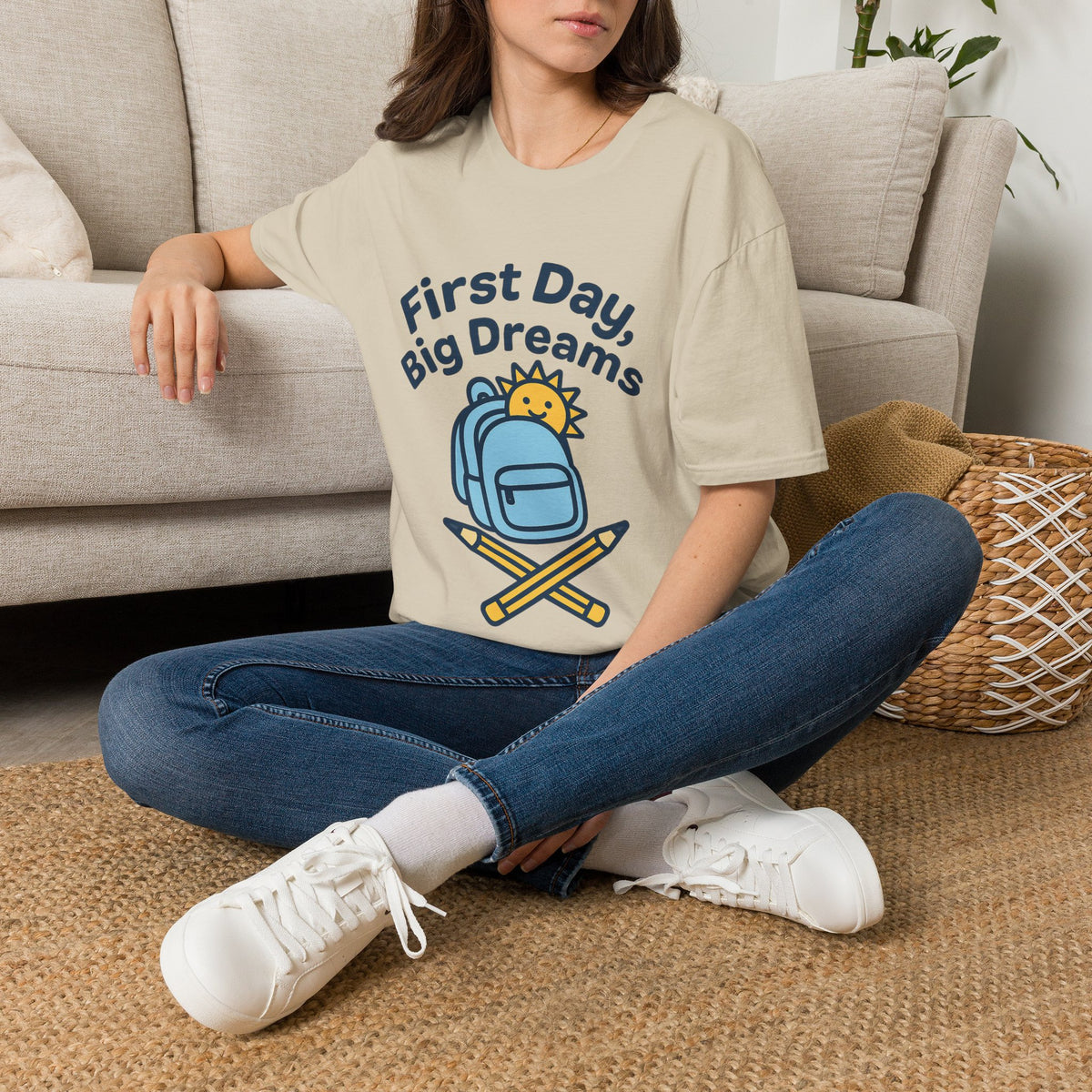 First Day Big Dreams T-Shirt — Cute Backpack & Pencil Back-to-School Tee - Trending Now - August 2026