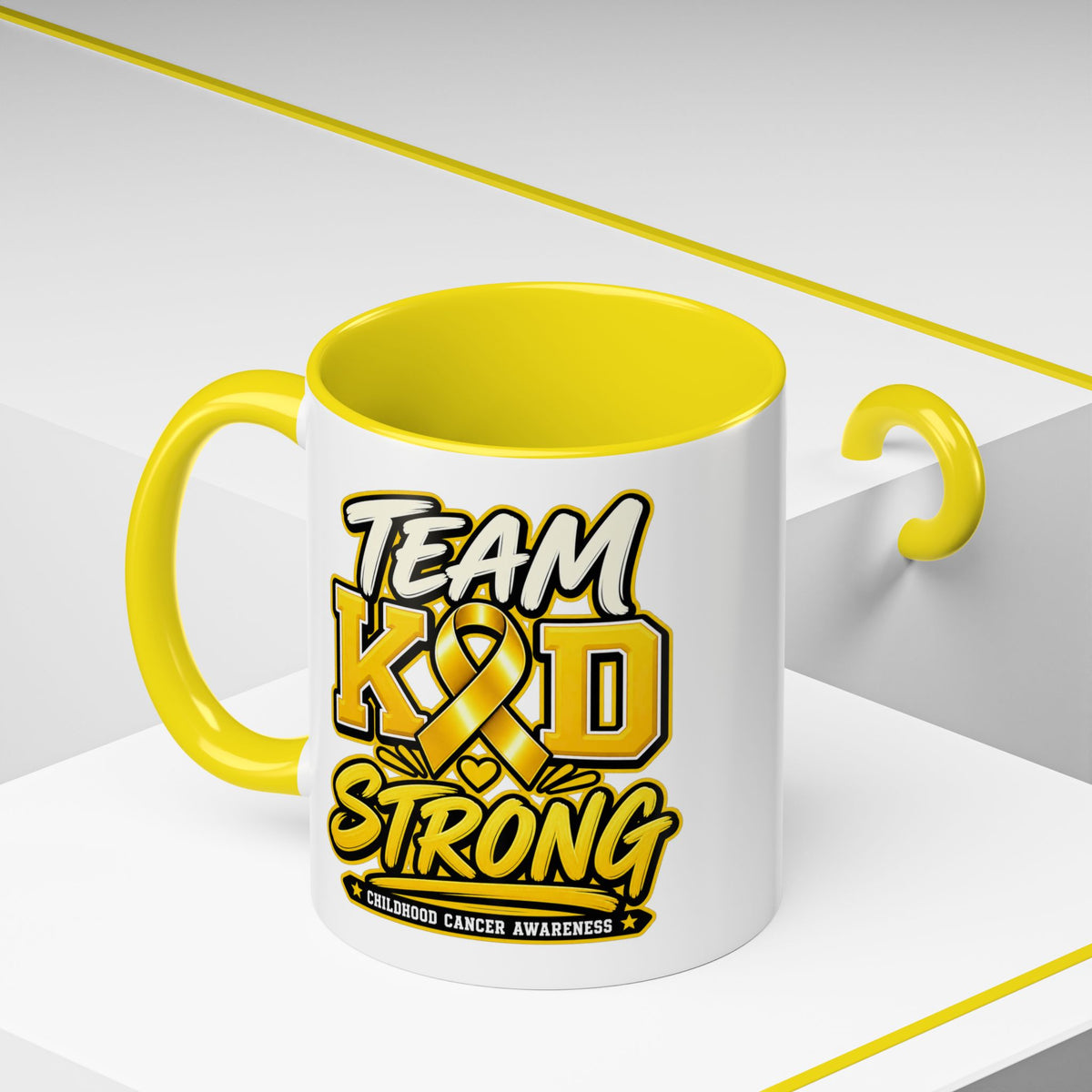 Team KID Strong Childhood Cancer Awareness Coffee Mug