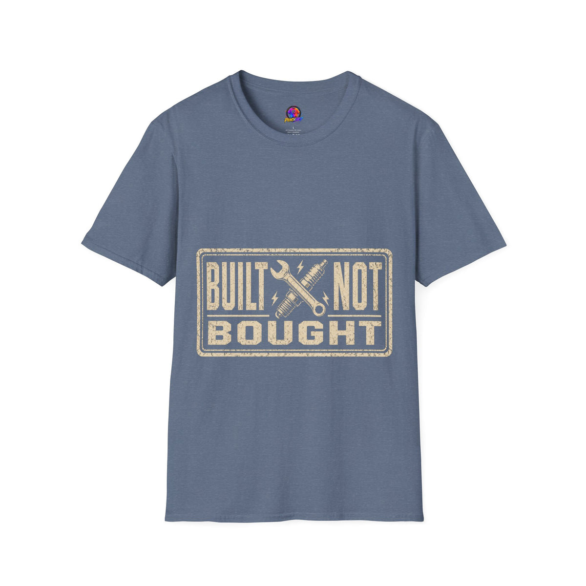 Built Not Bought T-Shirt — Vintage Mechanic Workwear Tee