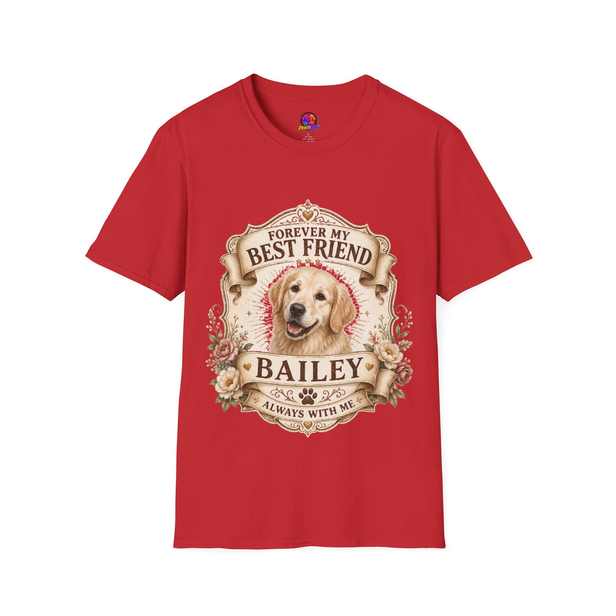 Forever My Best Friend Golden Retriever T-Shirt — Personalized Pet Memorial Tee